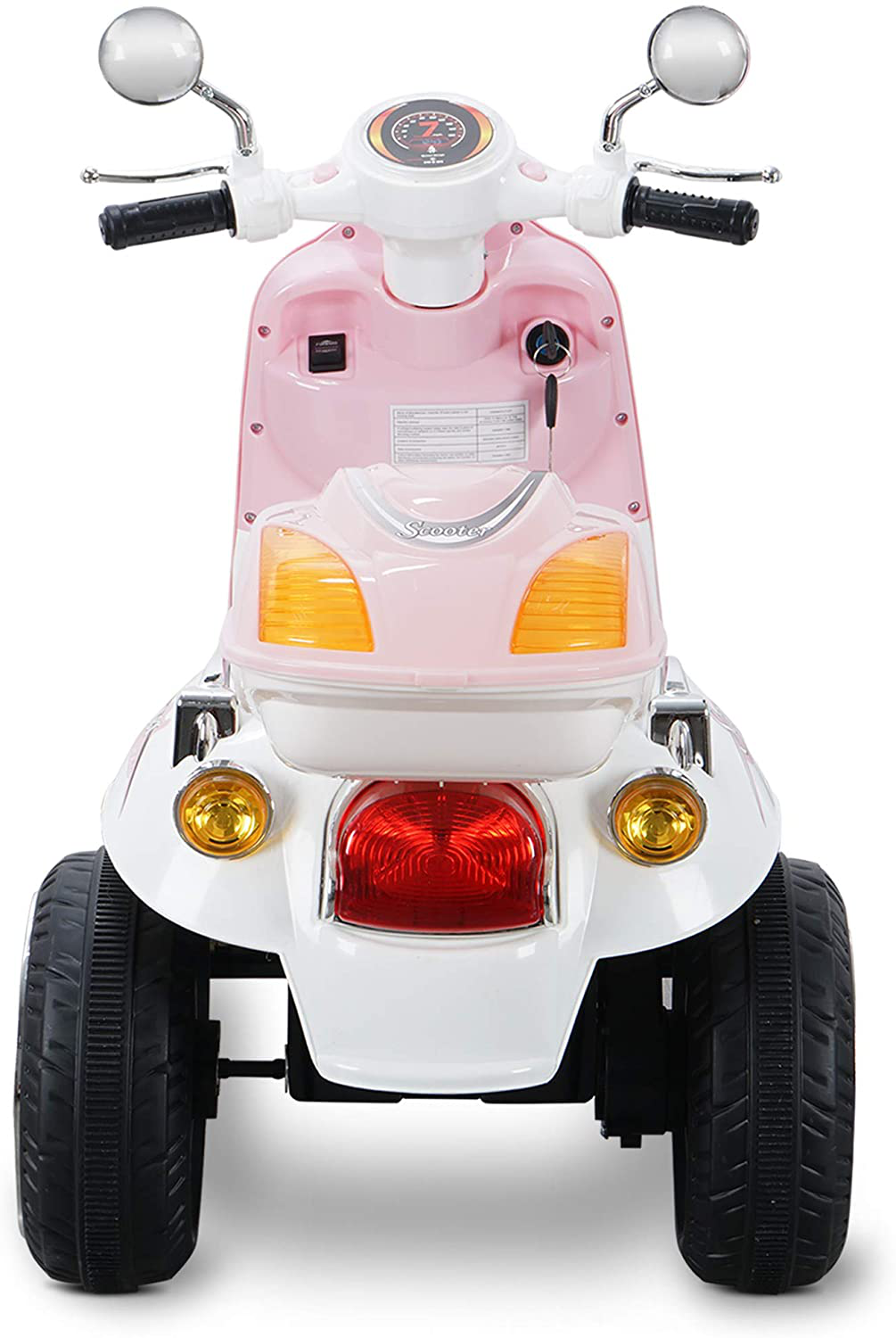 Light Pink Motorcycle Toy Trunk with Key Switch - Perfect for Boys & Girls