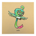 Marq Spusta Baby Blissed Out Bird (Antique Gold) Micro Print