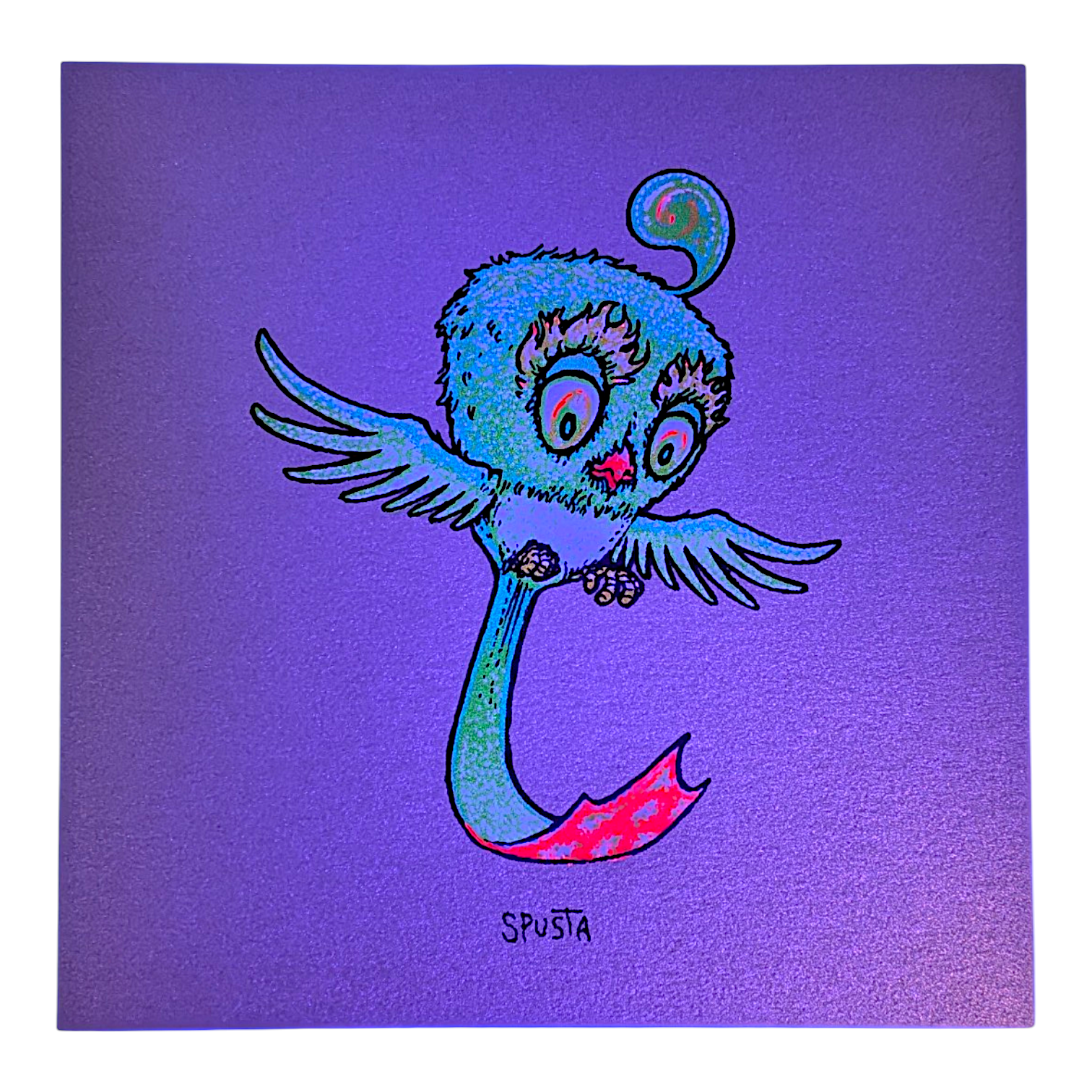 Marq Spusta Baby Blissed Out Bird (Antique Gold) Micro Print