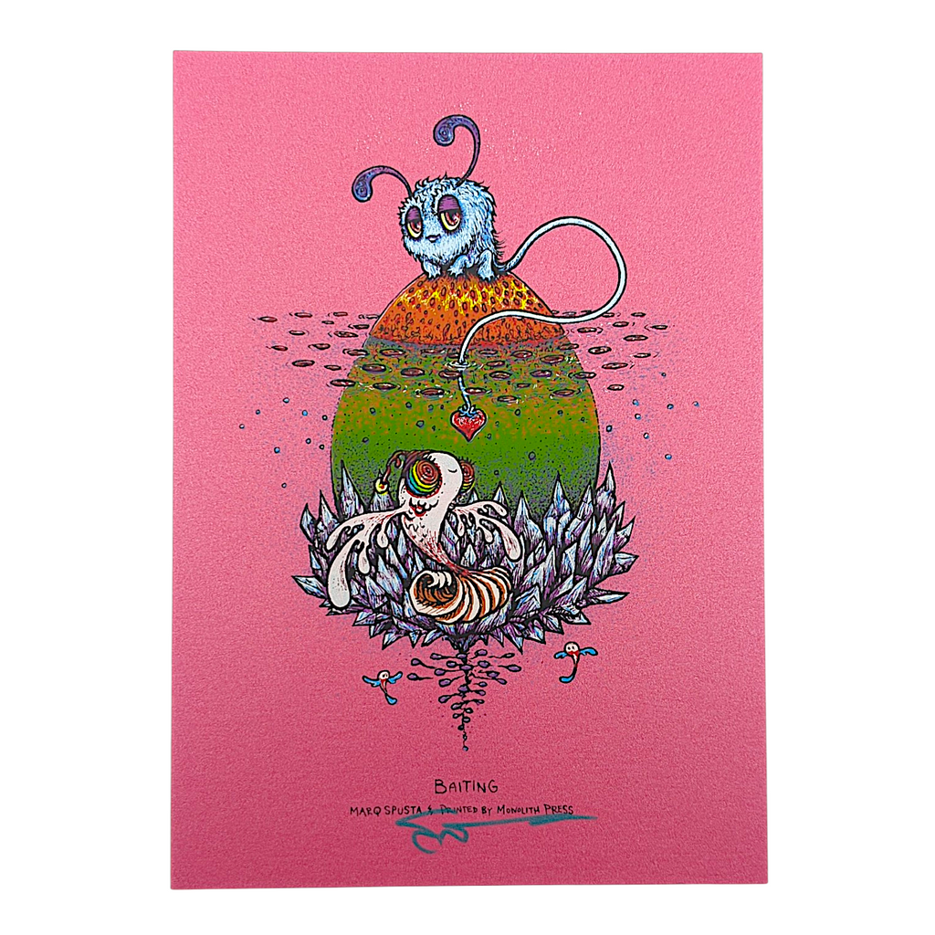 Marq Spusta "Baiting (Pink Shimmer)" Mini Print