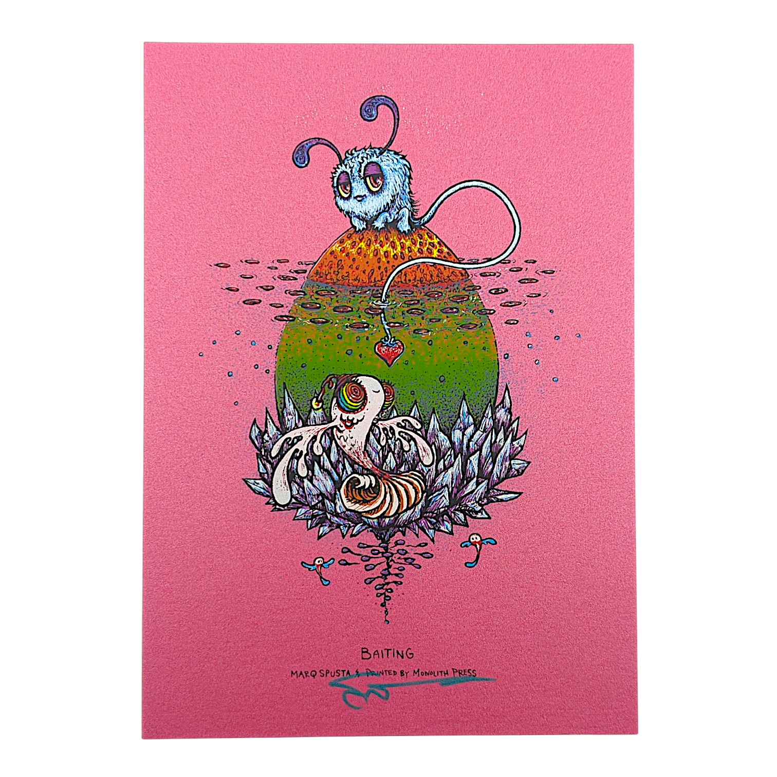 Marq Spusta "Baiting (Pink Shimmer)" Mini Print