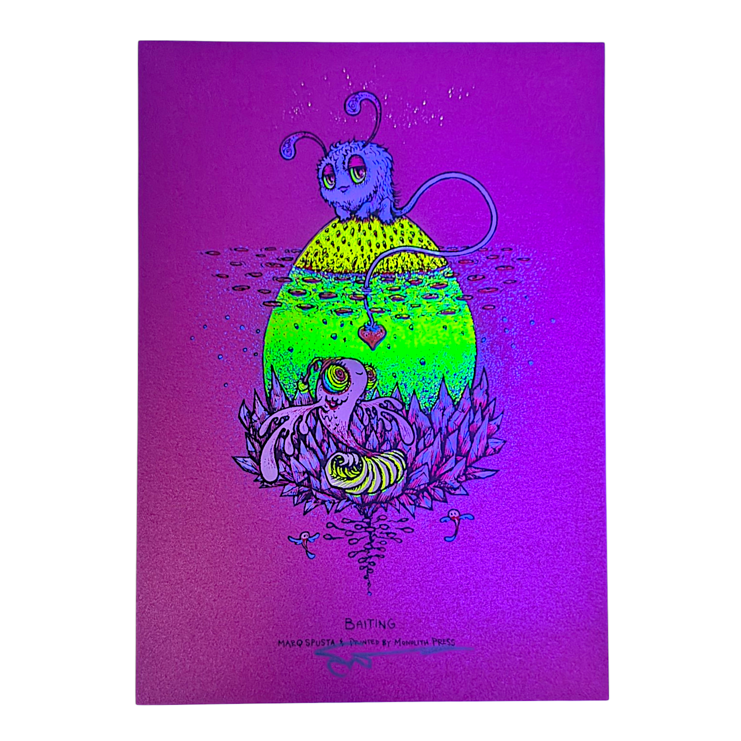 Marq Spusta "Baiting (Pink Shimmer)" Mini Print