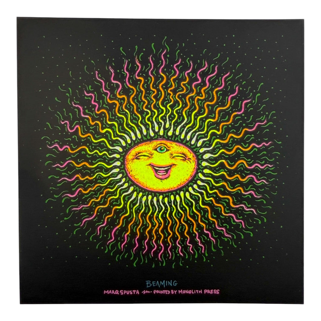 Marq Spusta "Beaming" (Black Rubber) Mini Print