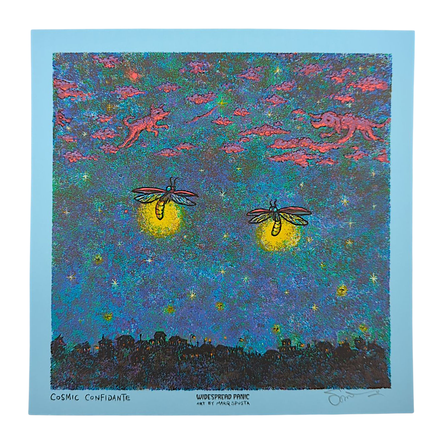 Marq Spusta "Cosmic Confidante" (Blue) Mini Print