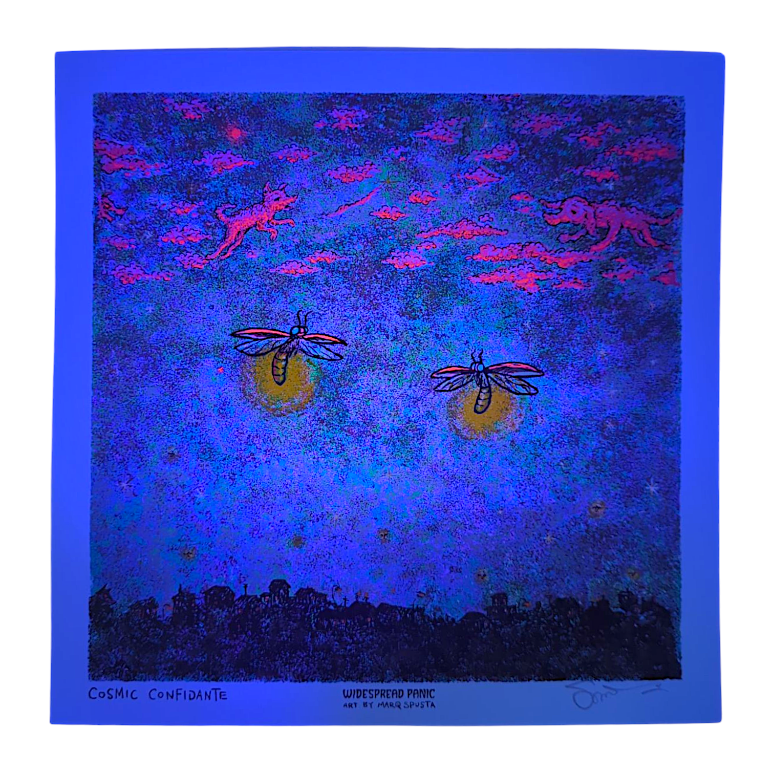 Marq Spusta "Cosmic Confidante" (Blue) Mini Print