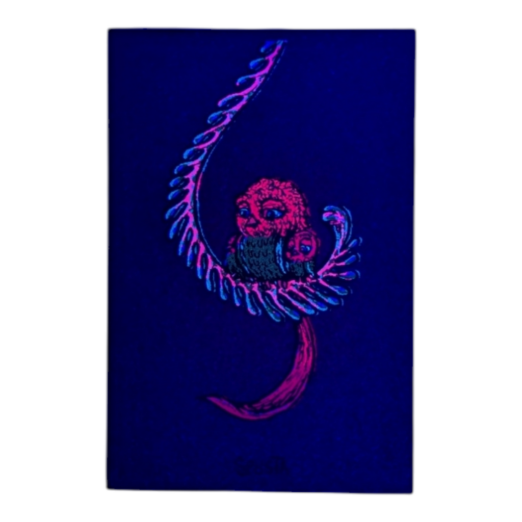 Marq Spusta Some Odd Birds (Cranberry Shimmer) Micro Print