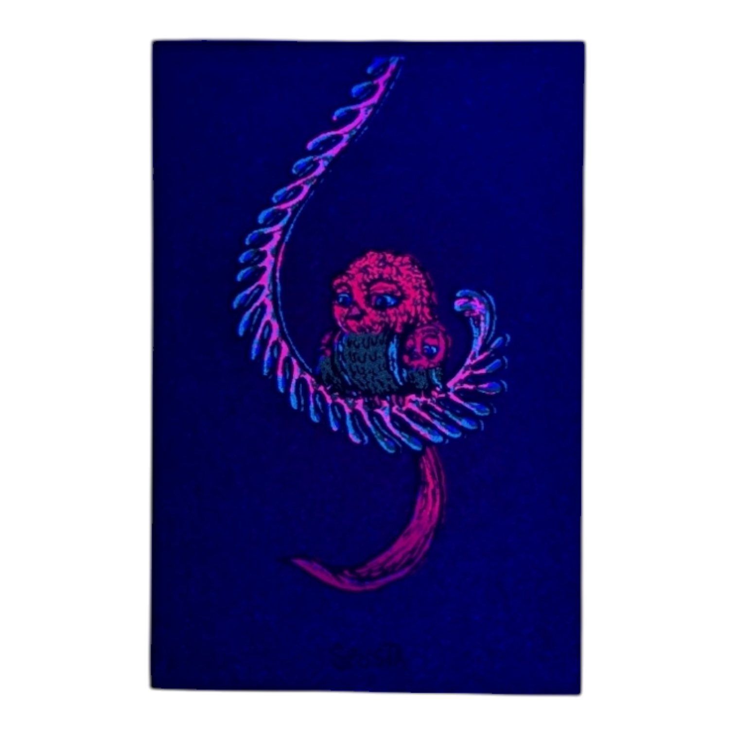 Marq Spusta Some Odd Birds (Cranberry Shimmer) Micro Print