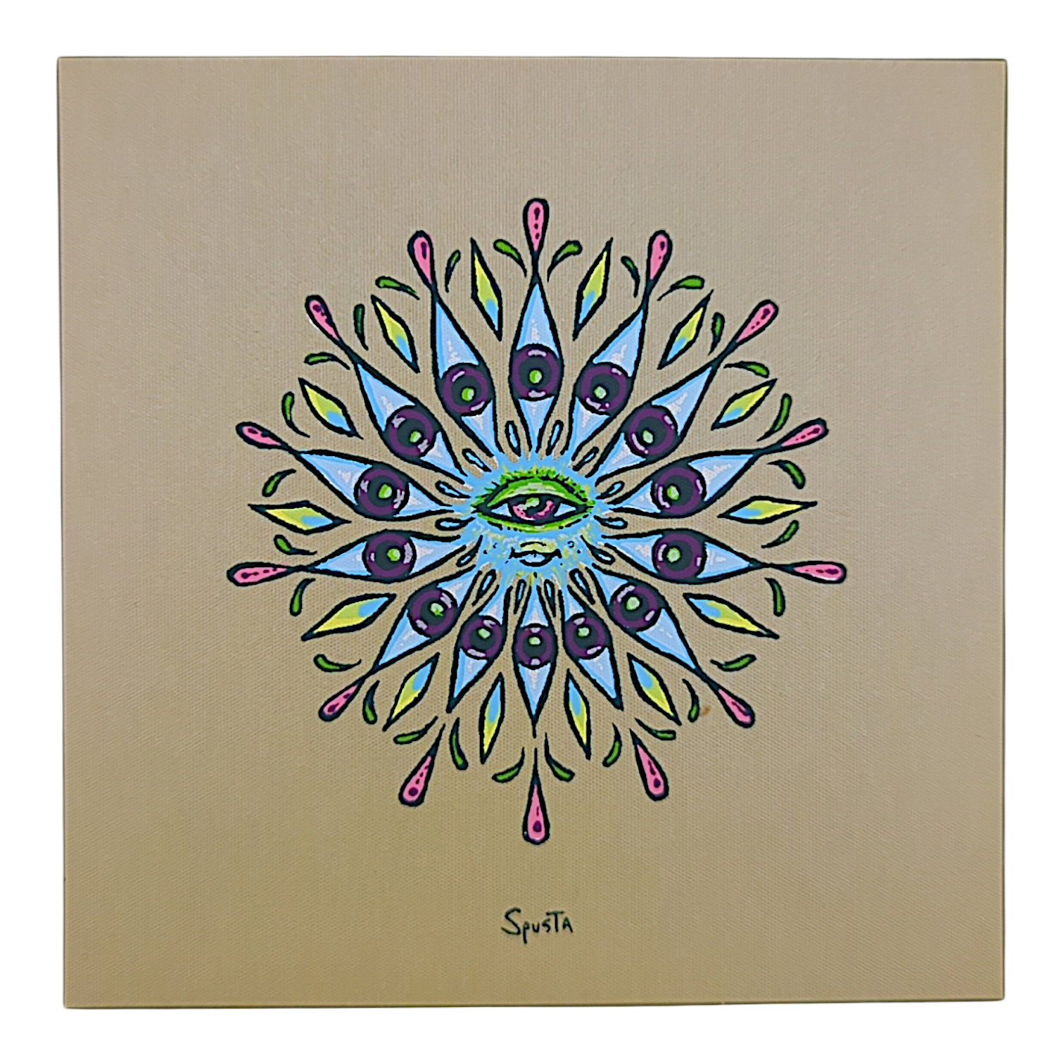 Marq Spusta Eye Mandala (Chlorophyll) Micro Print