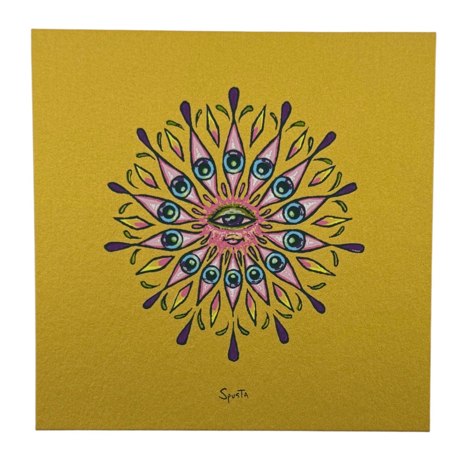 Marq Spusta Eye Mandala (Gold) Micro Print