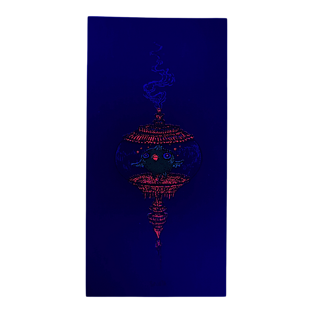Marq Spusta Fish in Bowl (Merlot) Micro Print