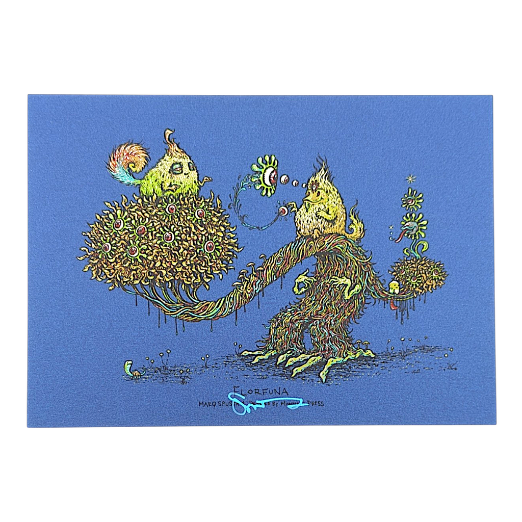 Marq Spusta "Florfuna (Blue Shimmer)" Mini Print