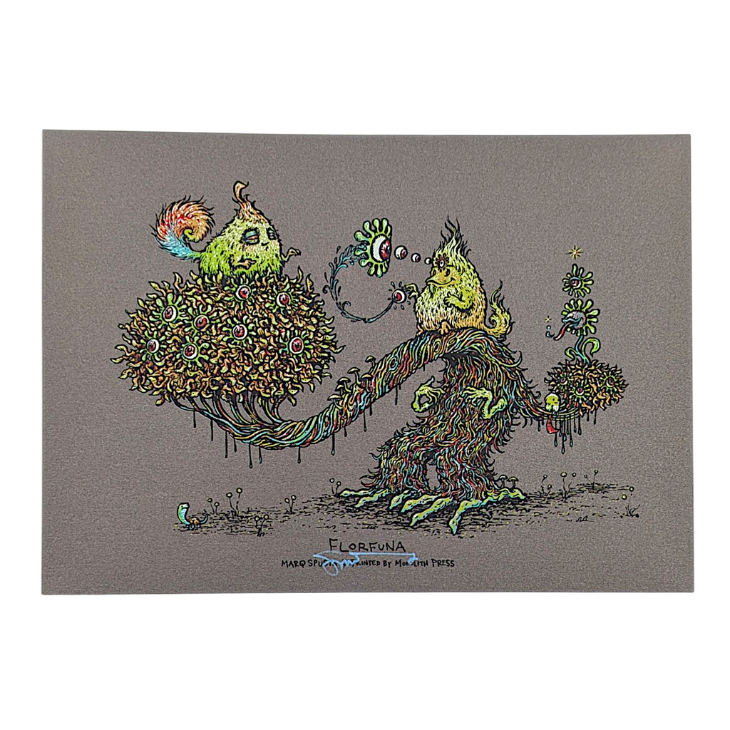 Marq Spusta "Florfuna (Dark Gray Shimmer)" Mini Print