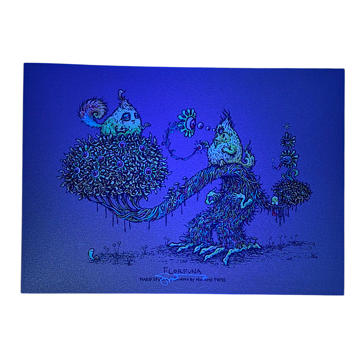 Marq Spusta "Florfuna (Dark Gray Shimmer)" Mini Print