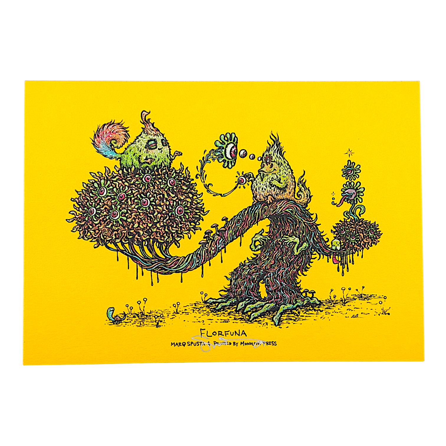 Marq Spusta "Florfuna (Lemongrass Shimmer)" Mini Print
