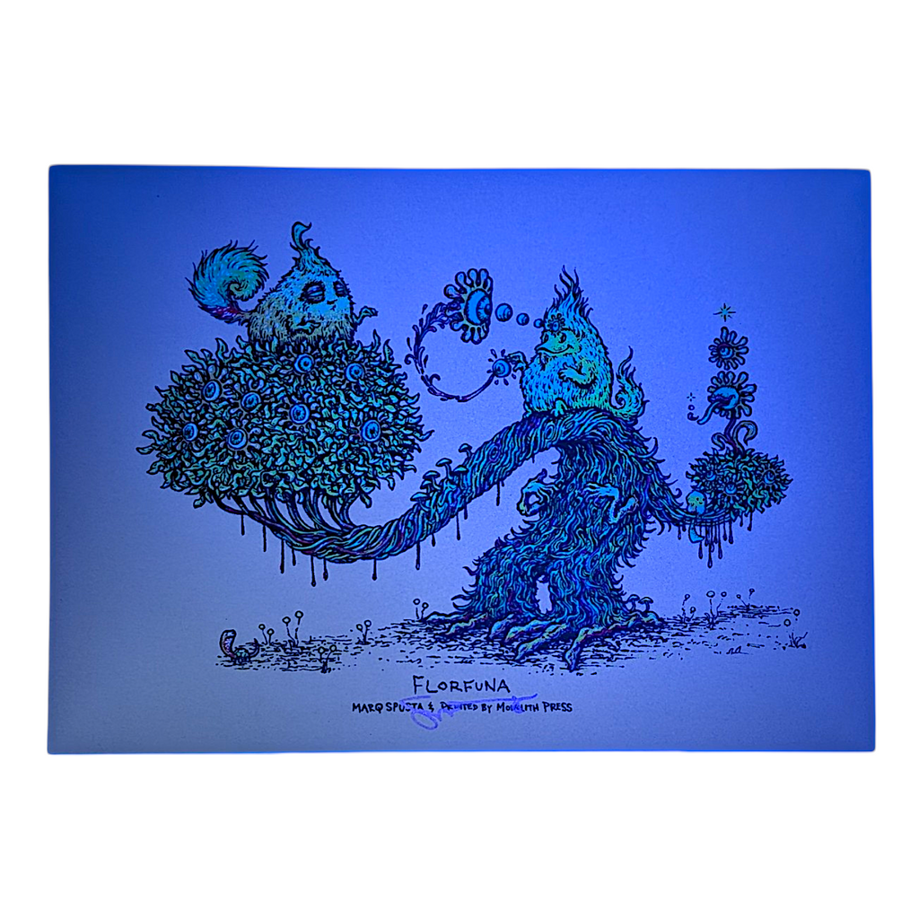 Marq Spusta "Florfuna (Tan Sandpaper)" Mini Print