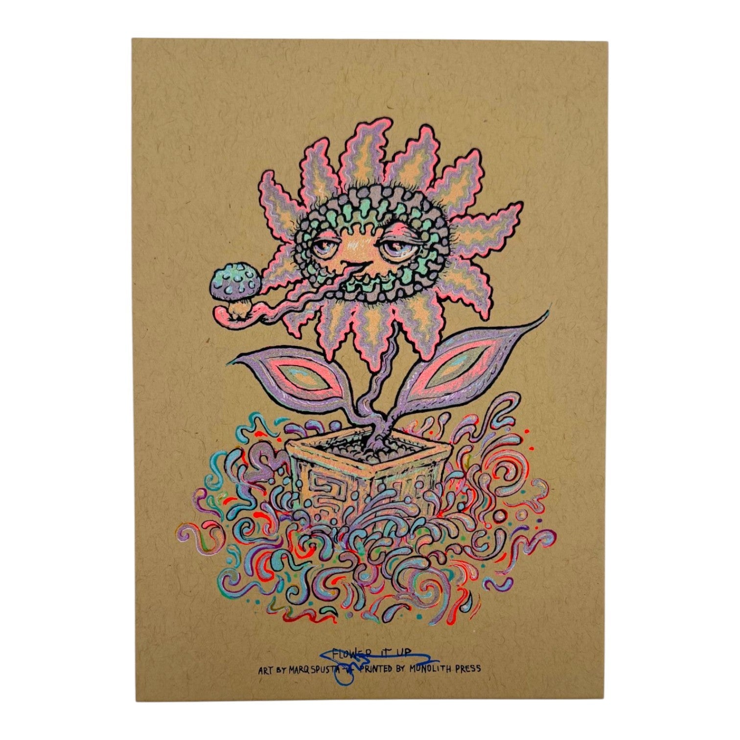 Marq Spusta "Flower It Up" (Kraft) Mini Print