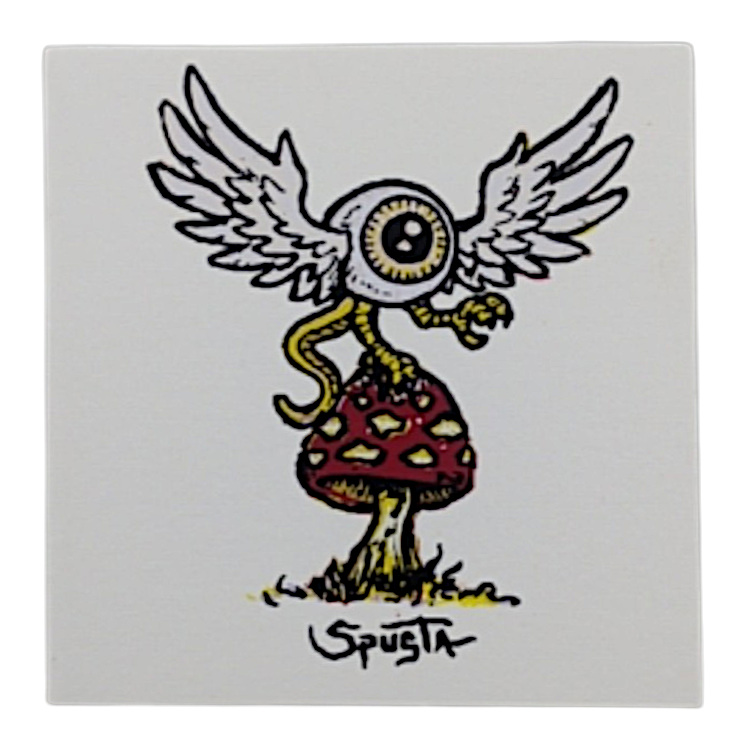 Marq Spusta Flying Eyeball (White) Micro Print