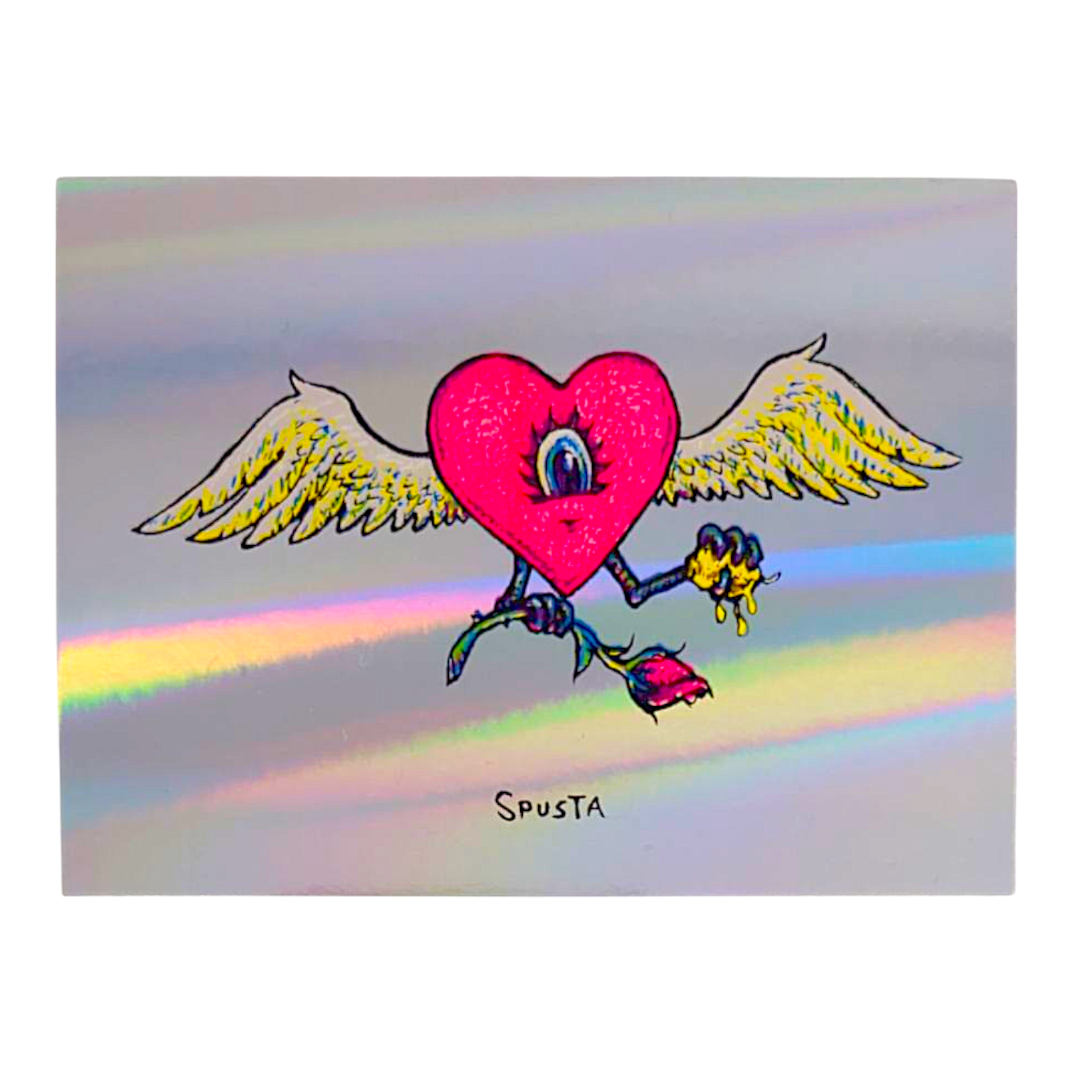 Marq Spusta Flying Heart with Rose (Foil) Micro Print