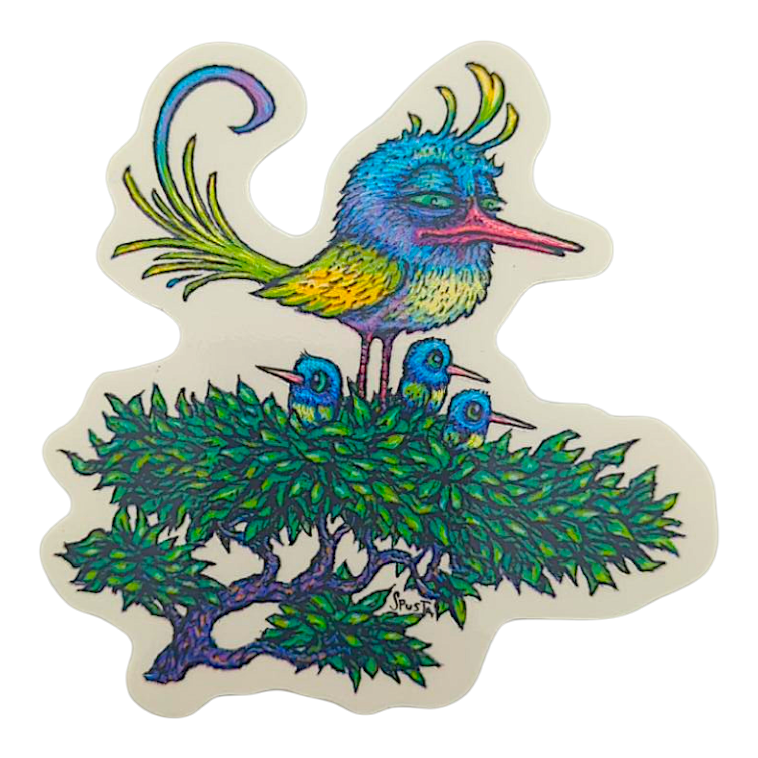 Marq Spusta Four Birds Sticker