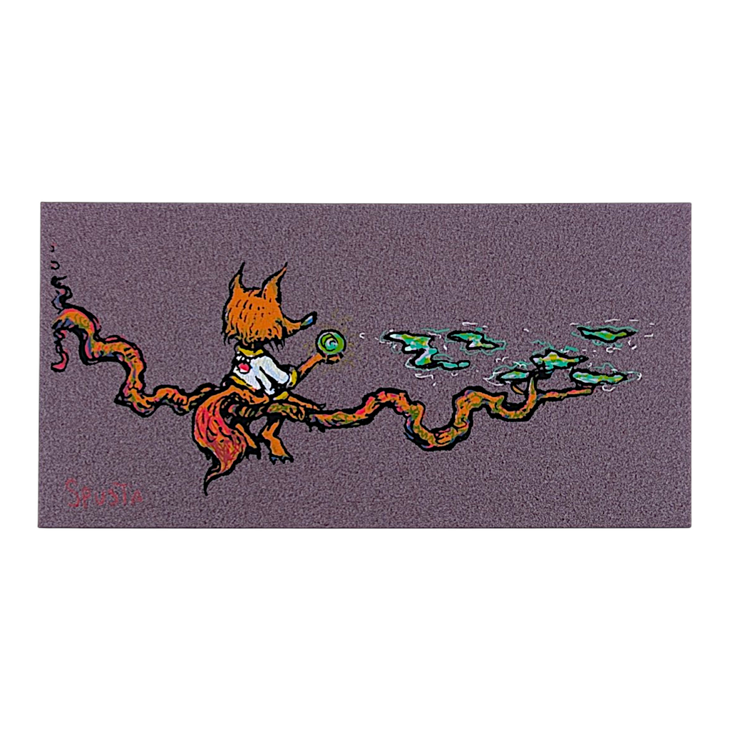 Marq Spusta Fox on a Branch (Merlot) Micro Print