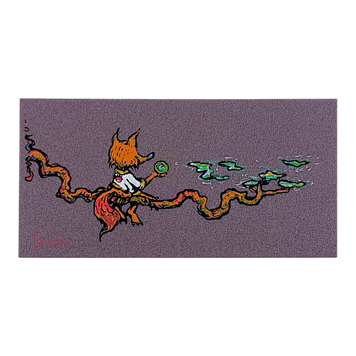 Marq Spusta Fox on a Branch (Merlot) Micro Print