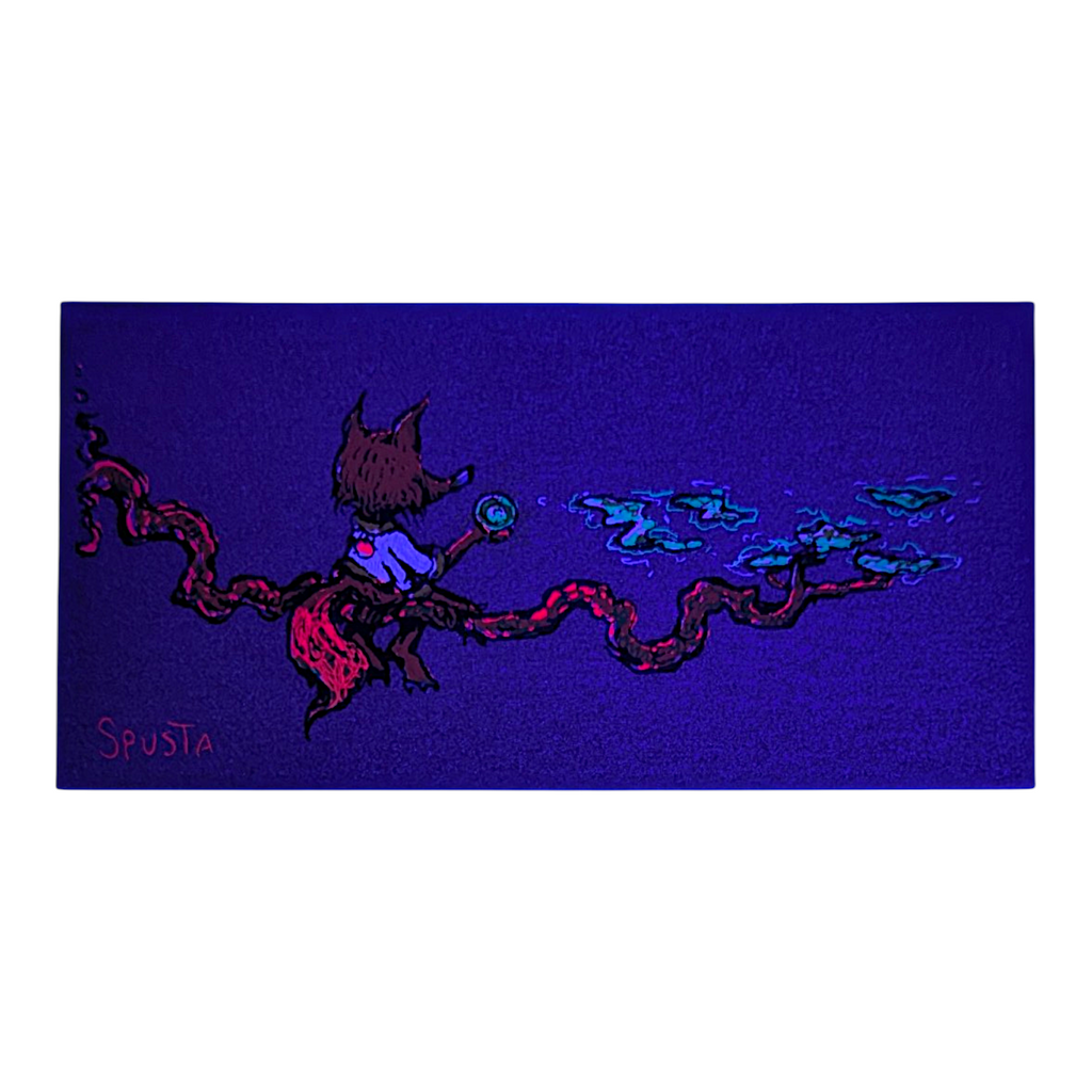 Marq Spusta Fox on a Branch (Merlot) Micro Print