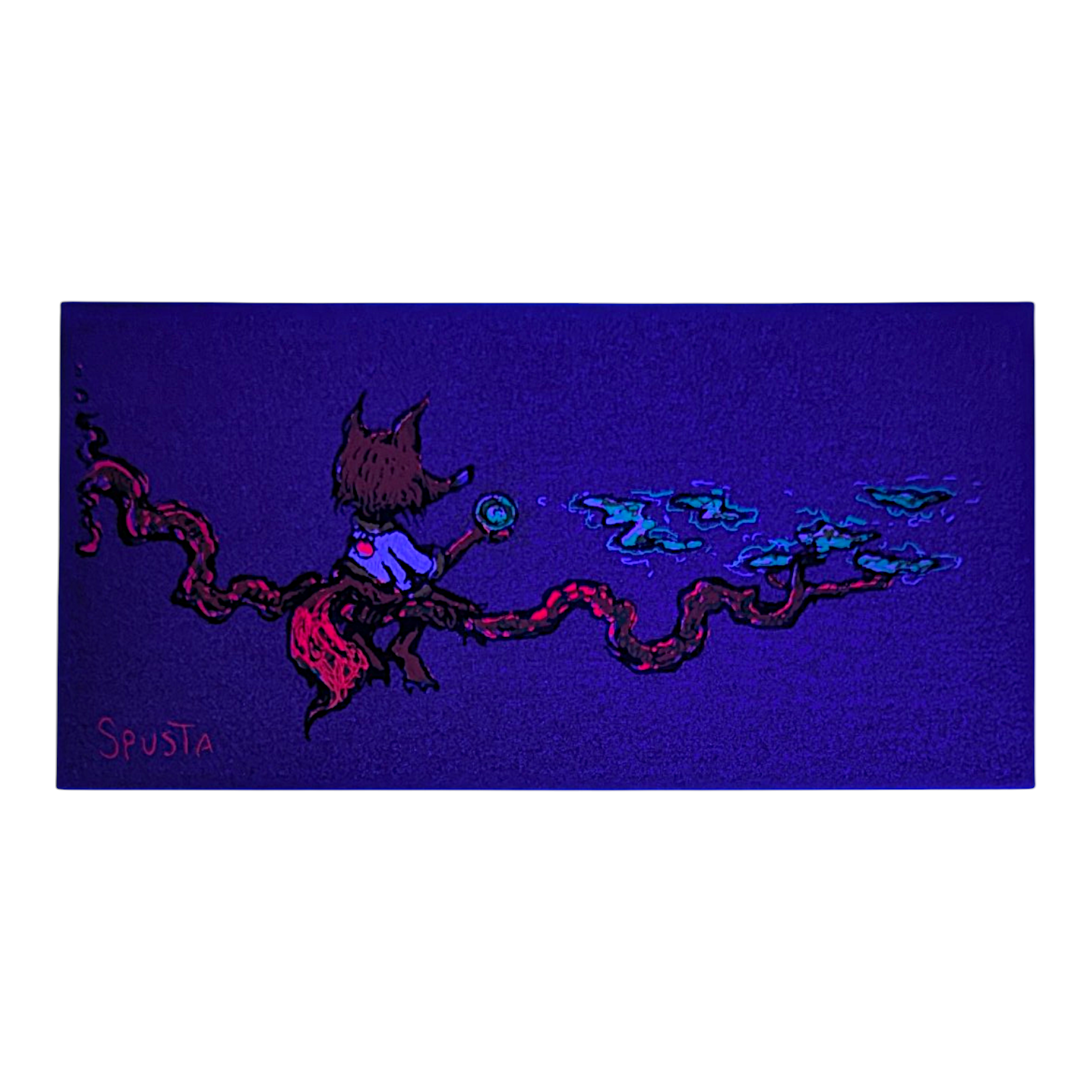 Marq Spusta Fox on a Branch (Merlot) Micro Print