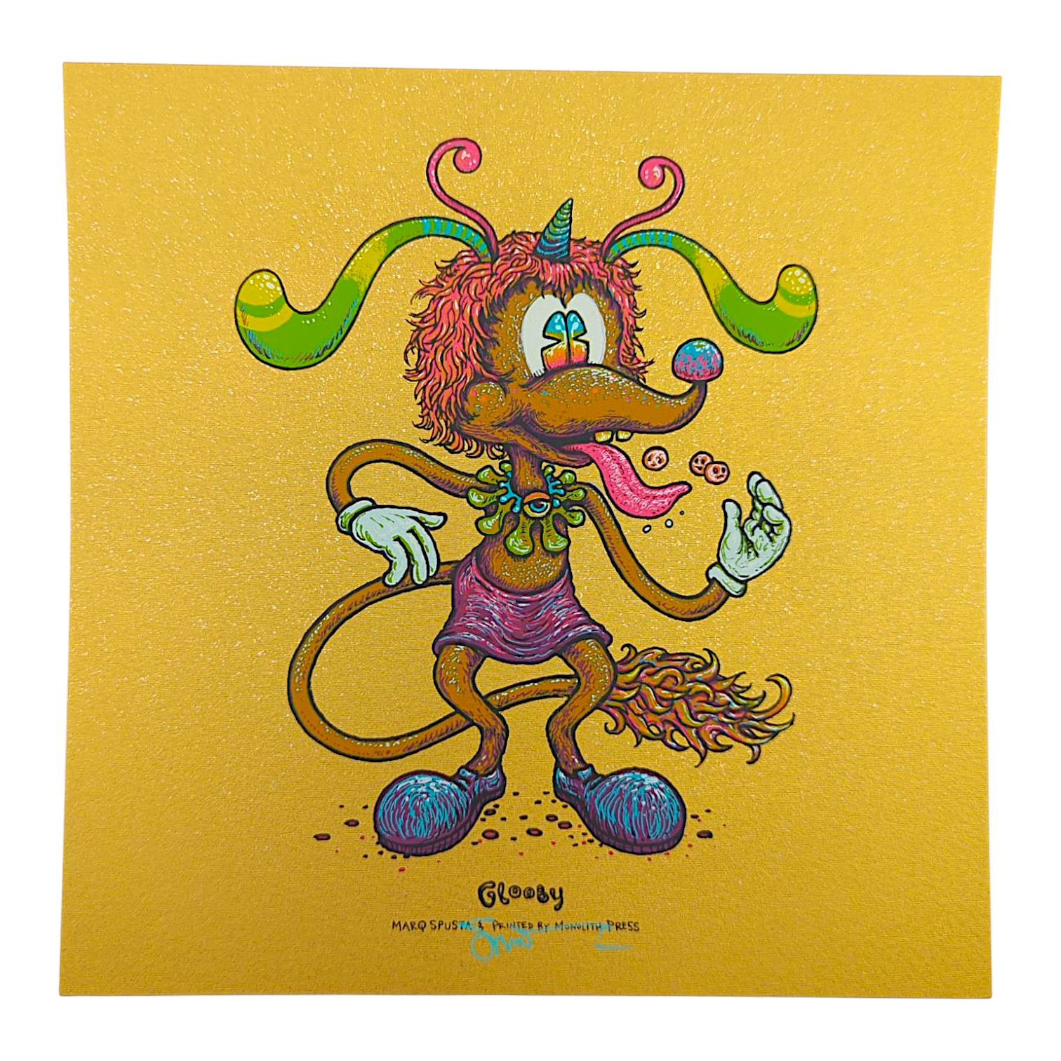 Marq Spusta "Glooby" (Gold Fleck Linen) Mini Print