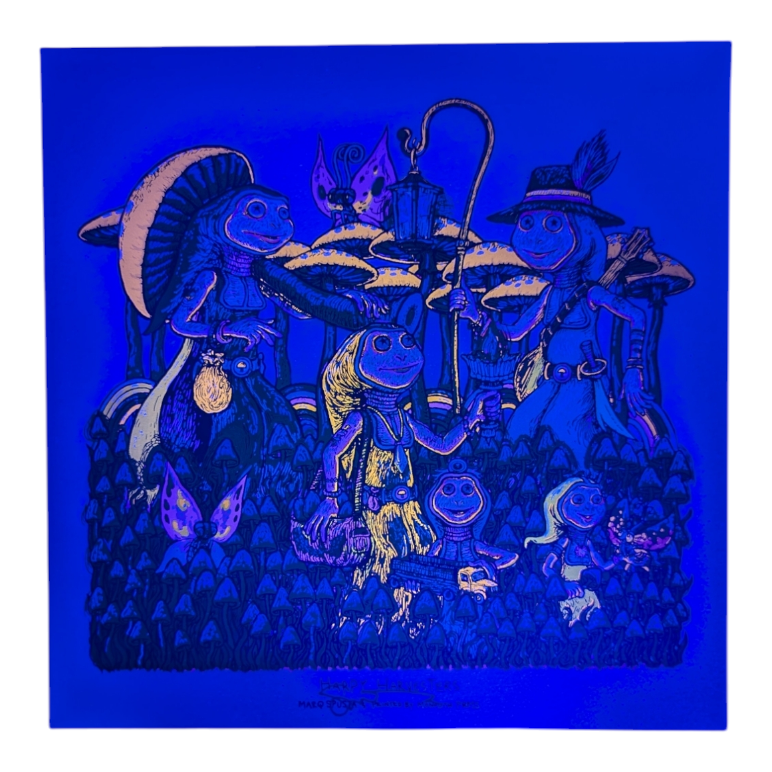 Marq Spusta "Happy Harvesters" (Nude Shimmer) Mini Print