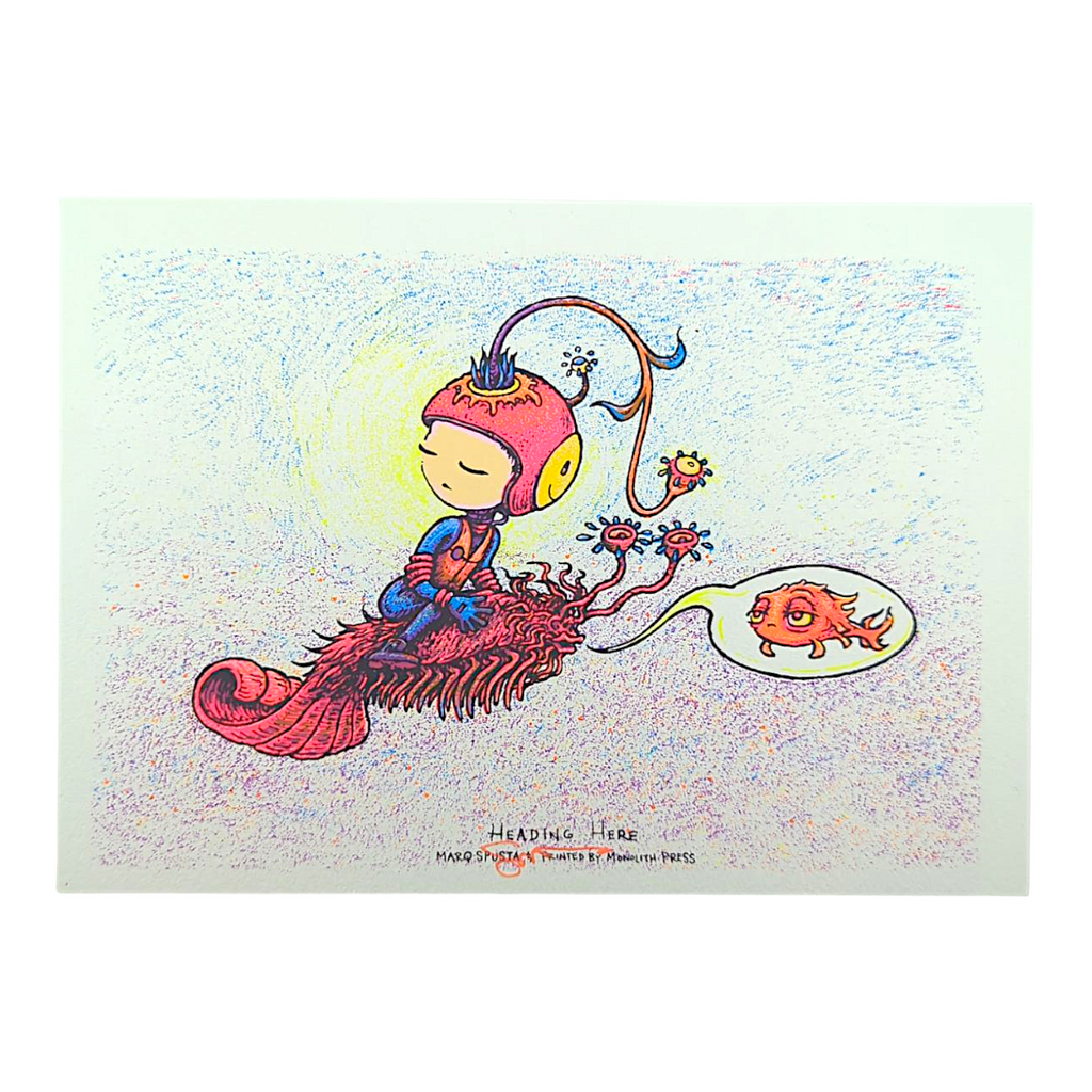 Marq Spusta "Heading Here" (Mint Shimmer) Mini Print