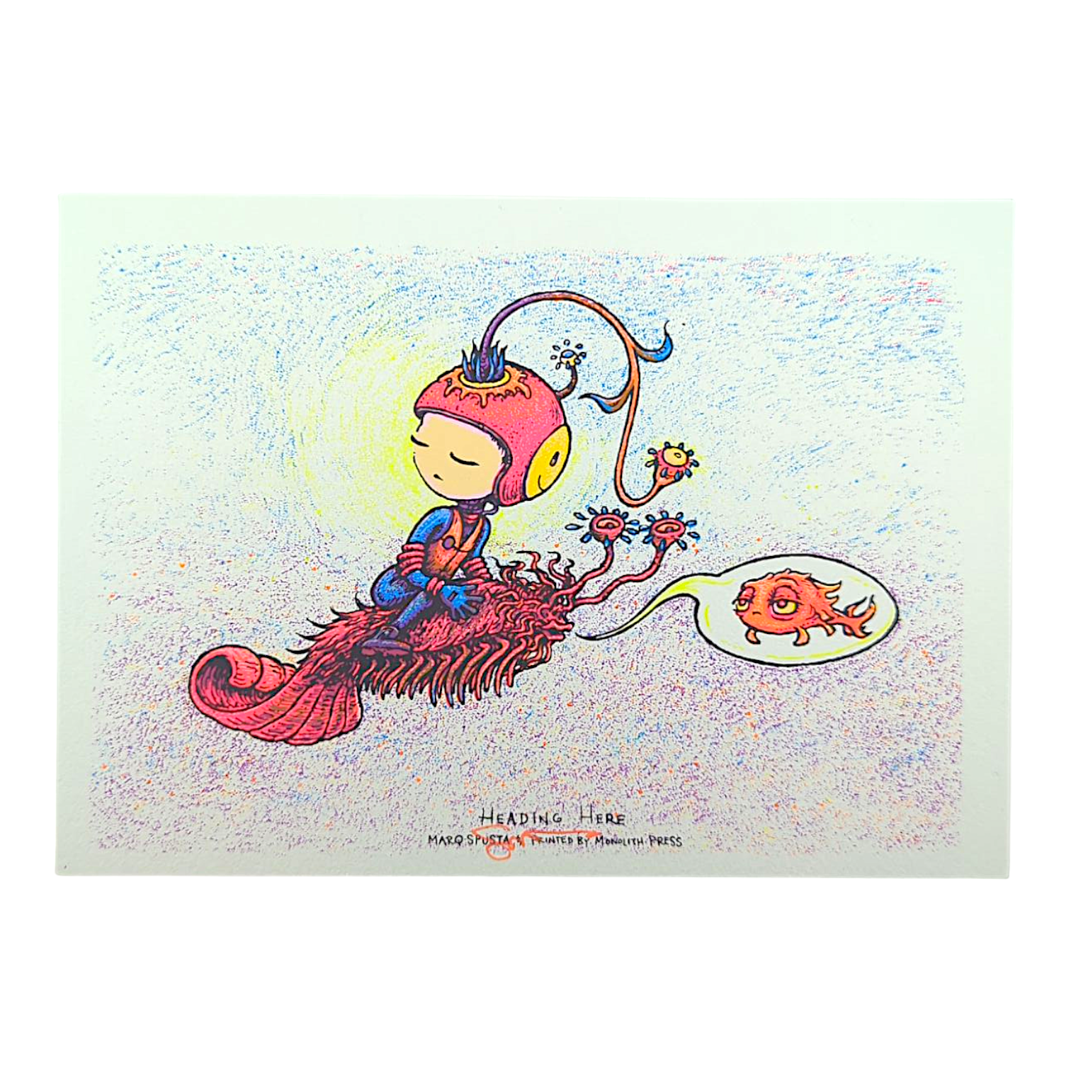 Marq Spusta "Heading Here" (Mint Shimmer) Mini Print