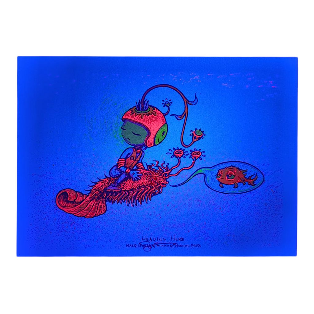 Marq Spusta "Heading Here" (Mint Shimmer) Mini Print