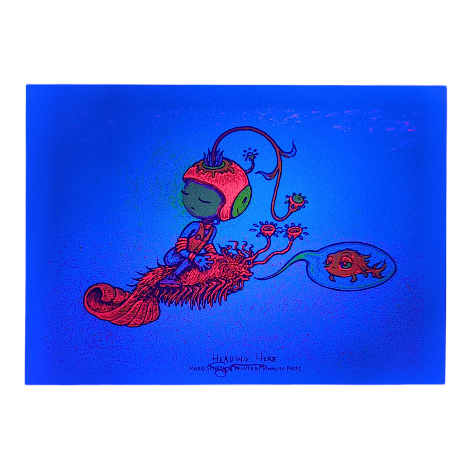 Marq Spusta "Heading Here" (Mint Shimmer) Mini Print