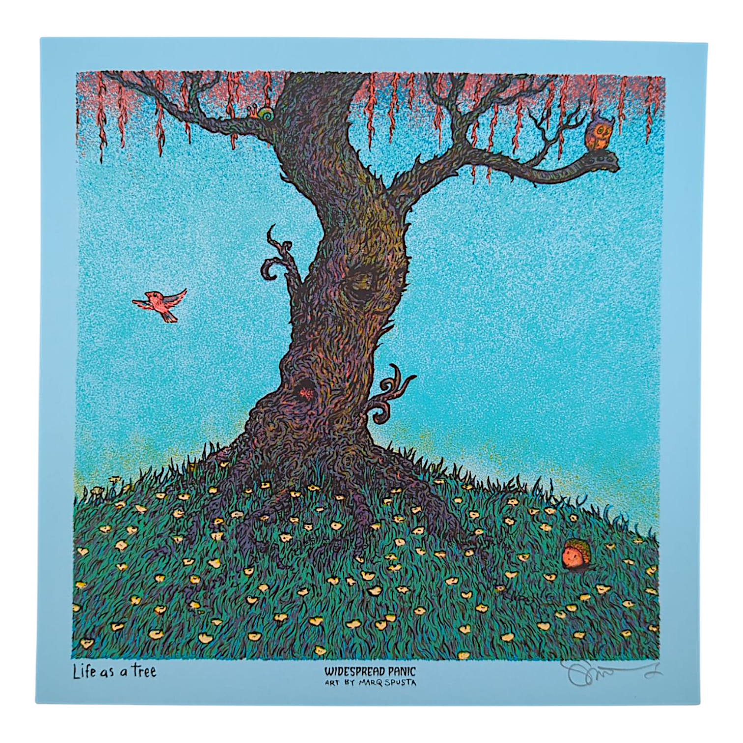 Marq Spusta "Life as a Tree" (Blue) Mini Print