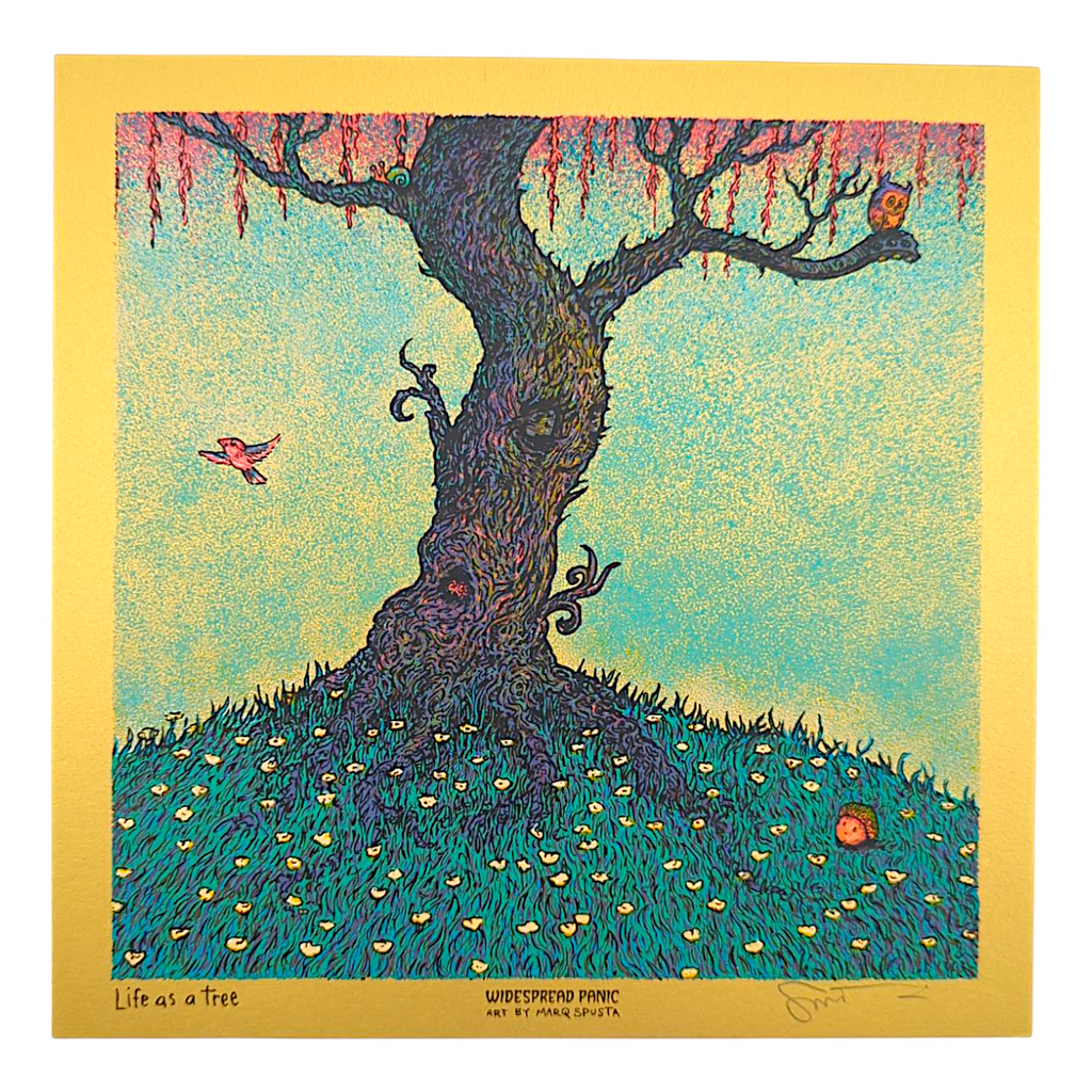 Marq Spusta "Life as a Tree" (Gold) Mini Print