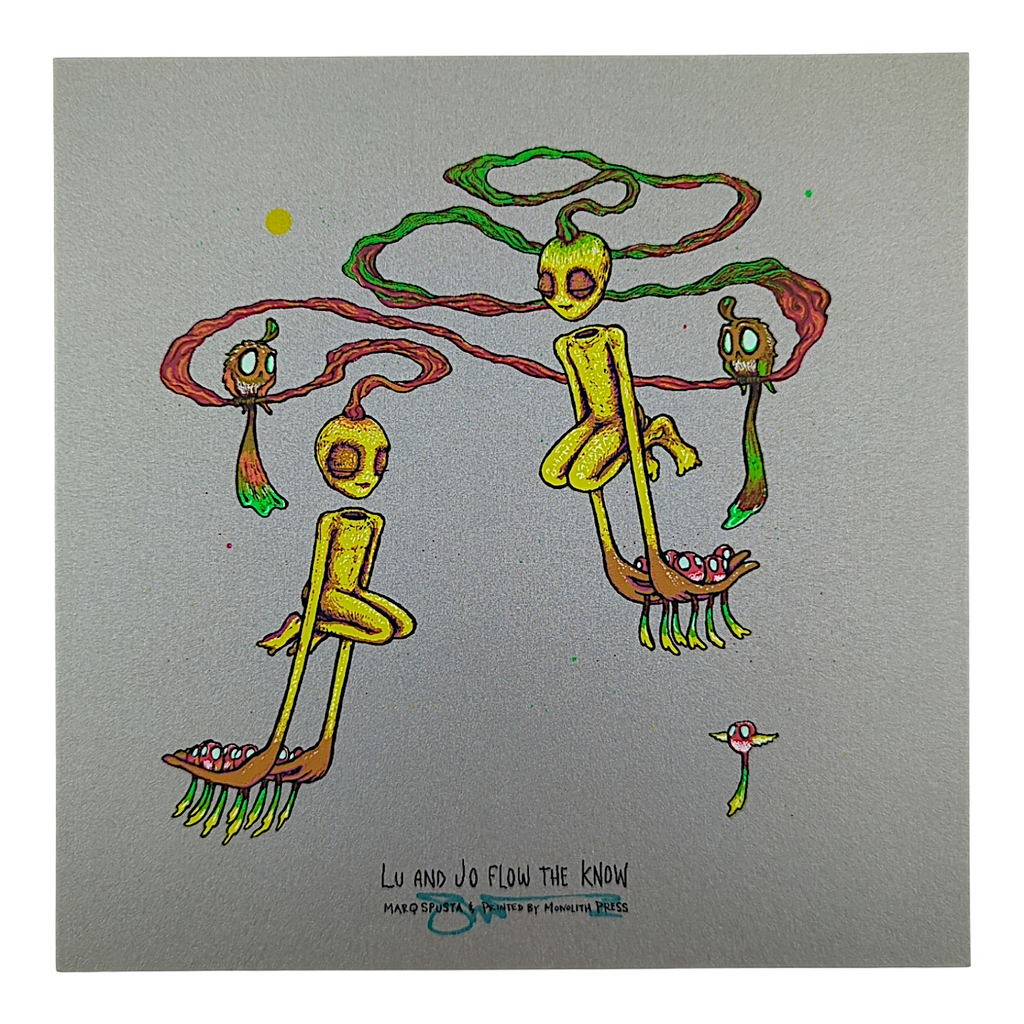 Marq Spusta "Lu and Jo Flow the Know" (Silver Shimmer) Mini Print