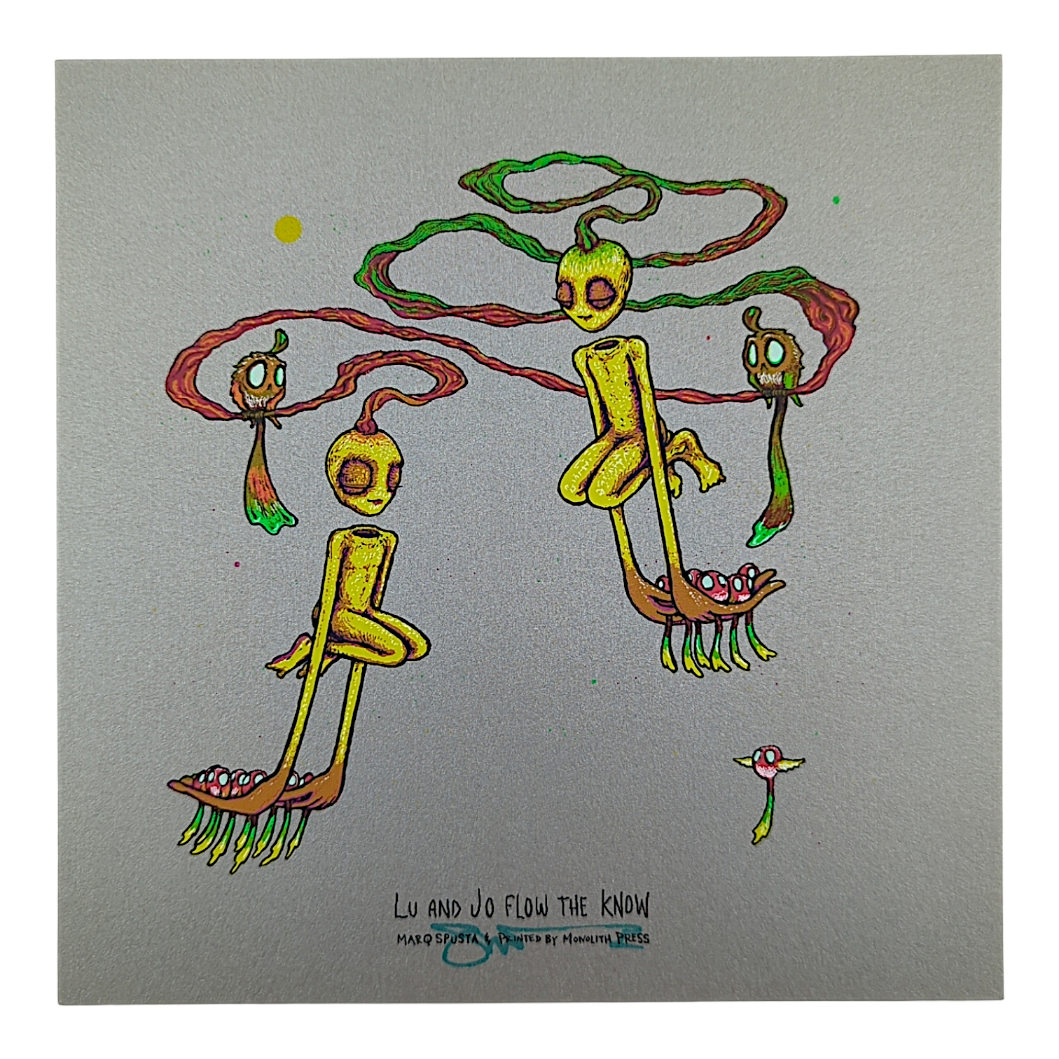 Marq Spusta "Lu and Jo Flow the Know" (Silver Shimmer) Mini Print