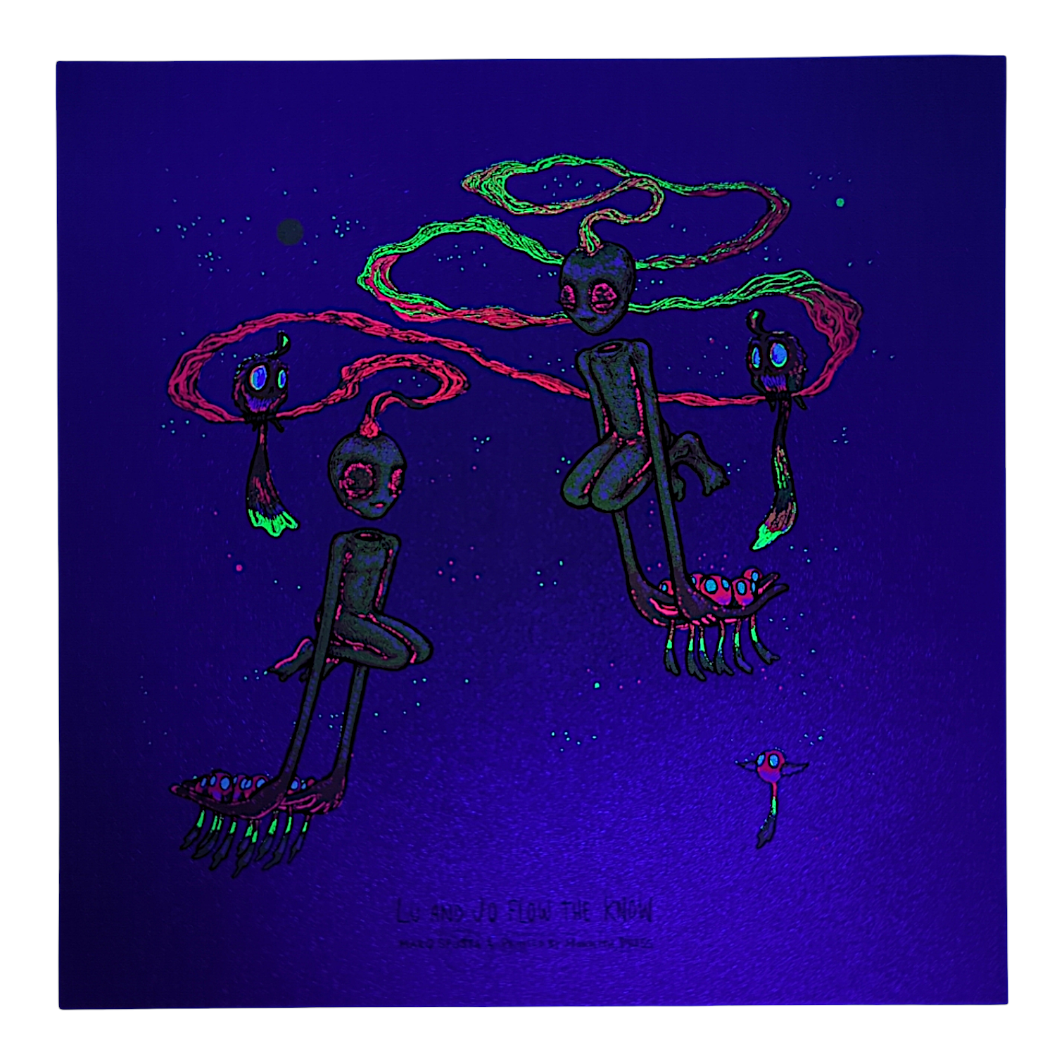 Marq Spusta "Lu and Jo Flow the Know" (Silver Shimmer) Mini Print