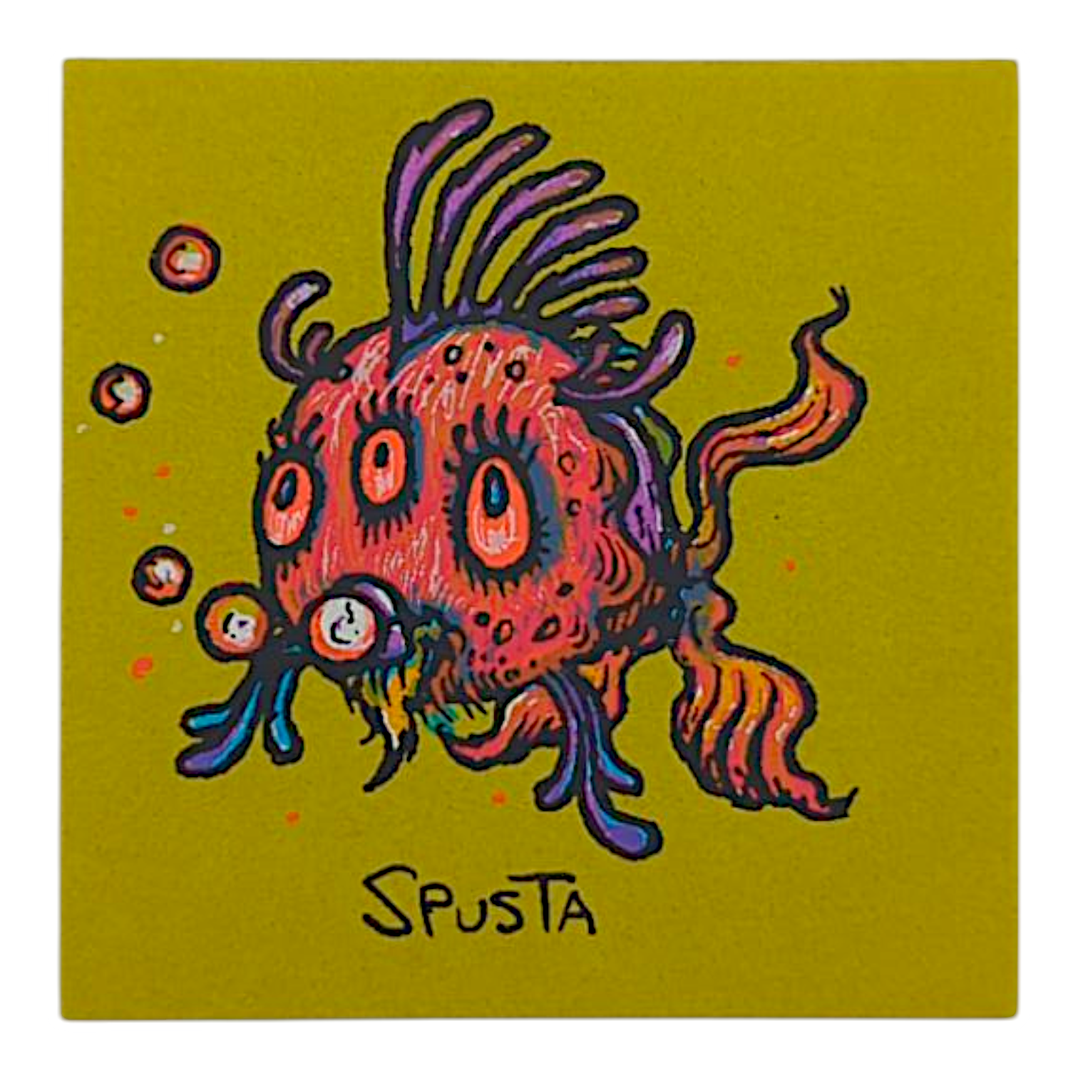 Marq Spusta Third Eye Fish (Chartreuse) Micro Print