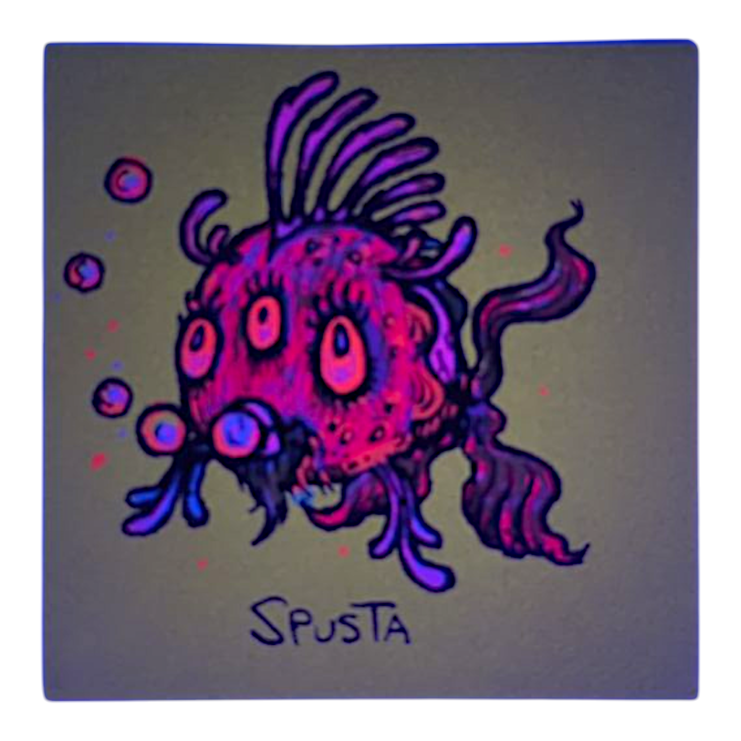 Marq Spusta Third Eye Fish (Chartreuse) Micro Print