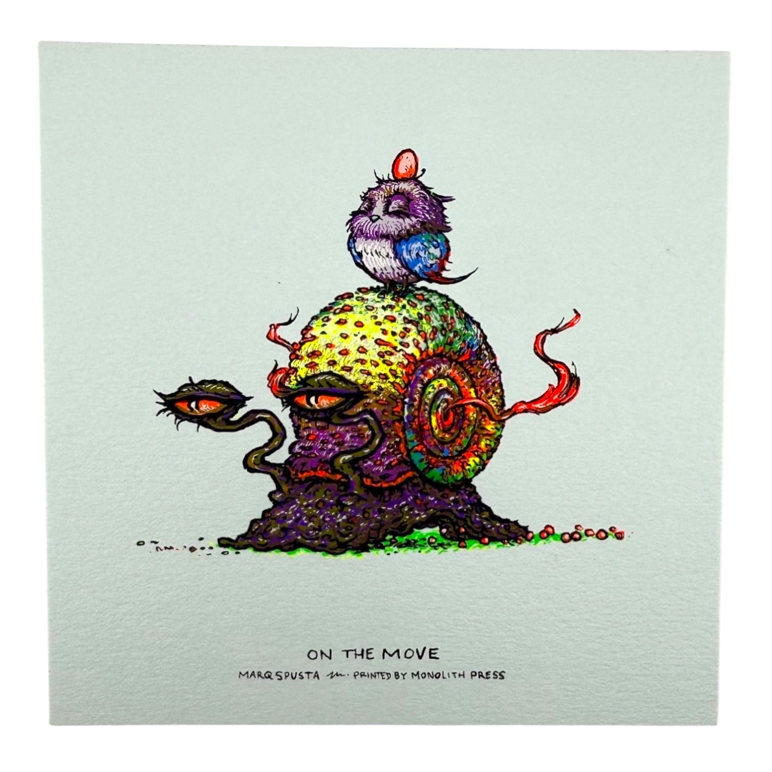 Marq Spusta "On the Move (Light Blue Shimmer)" Mini Print
