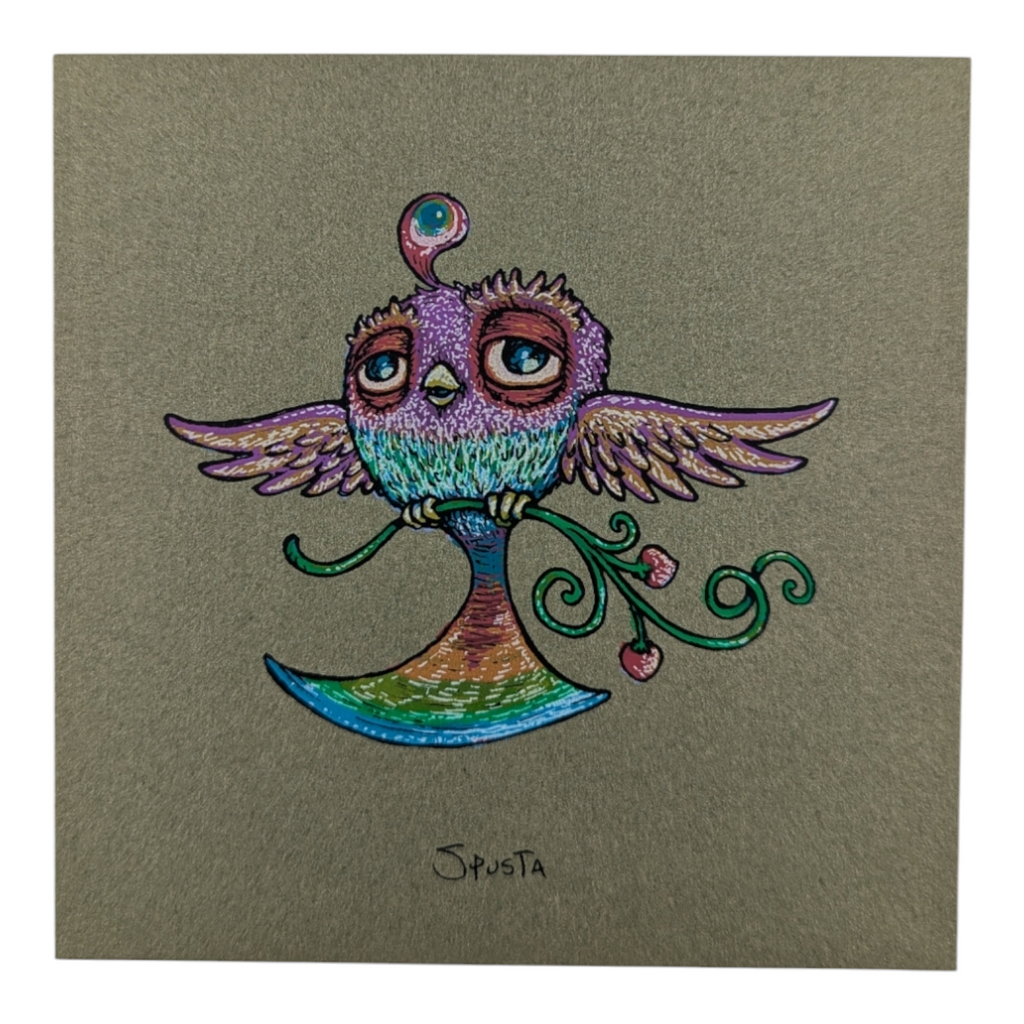 Marq Spusta Peace Branch Bird (Olive Shimmer) Micro Print