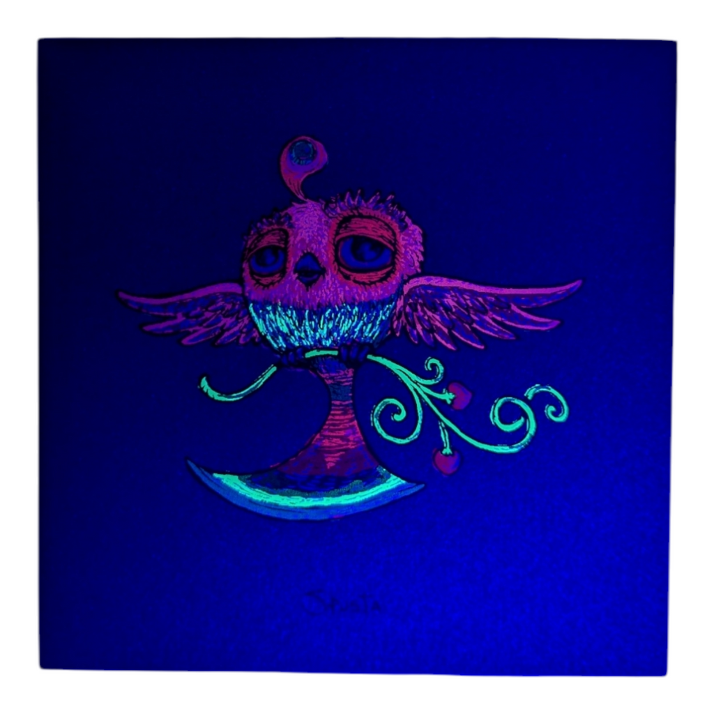 Marq Spusta Peace Branch Bird (Olive Shimmer) Micro Print