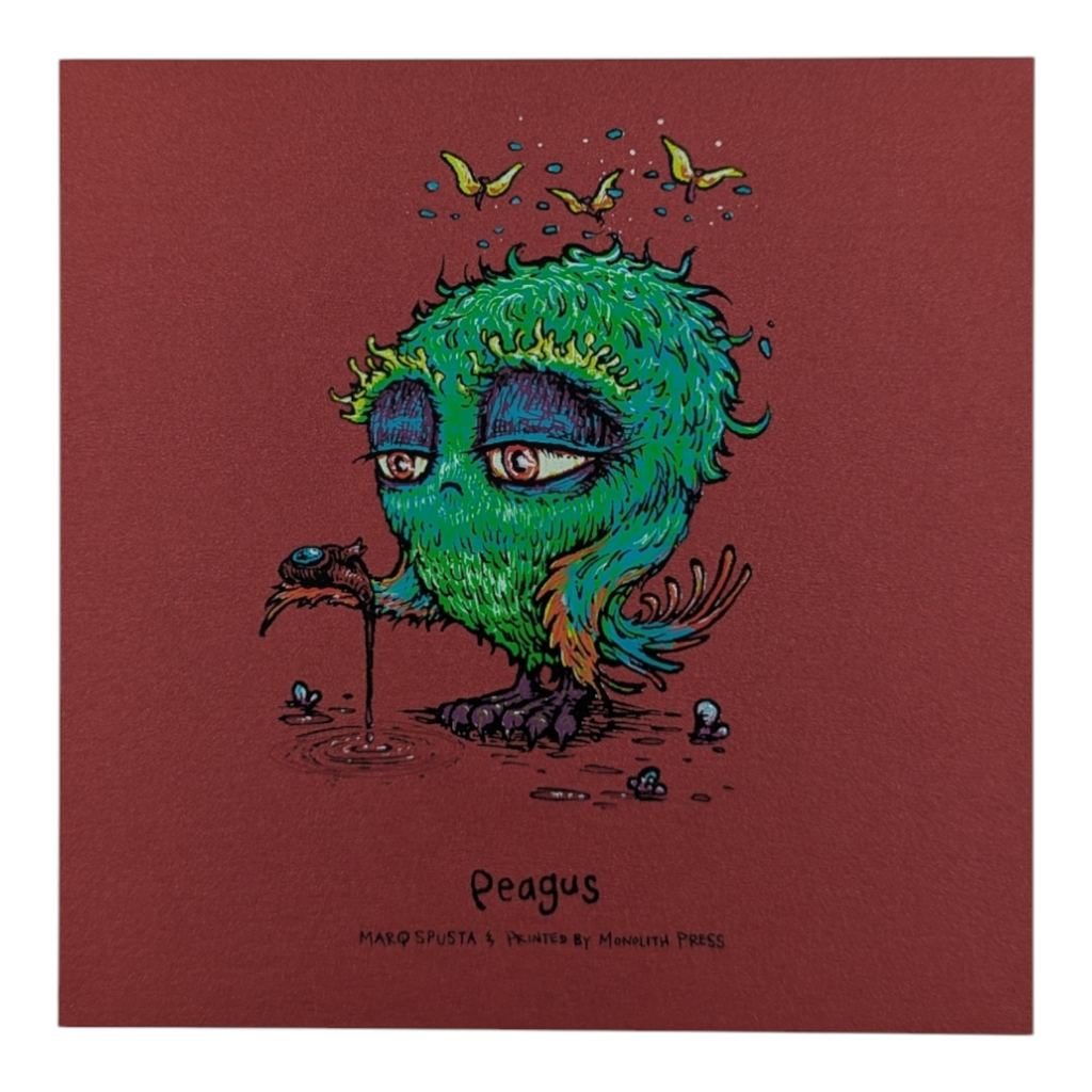 Marq Spusta "Peagus" (Cranberry Shimmer) Mini Print