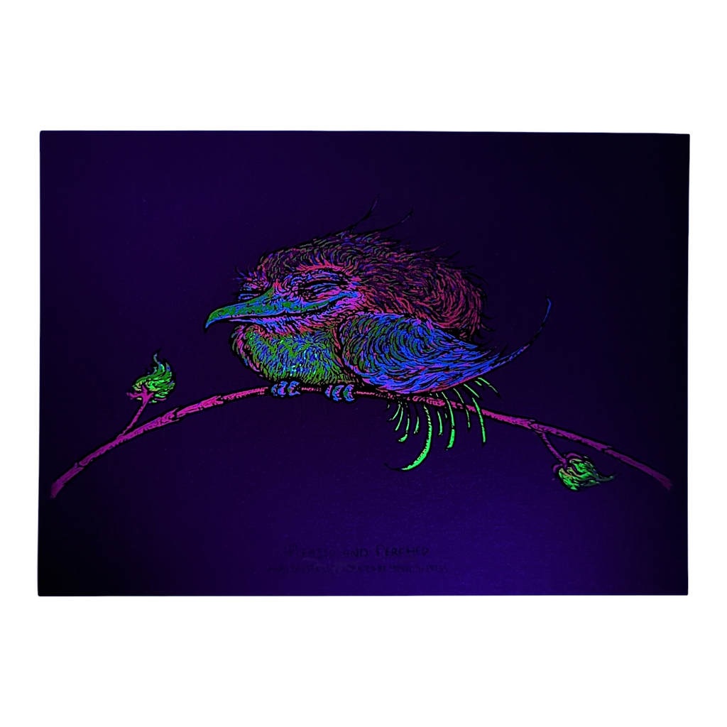 Marq Spusta "Pleased and Perched" (Magma) Mini Print
