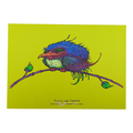 Marq Spusta "Pleased and Perched" (Sticky Yellow/Green) Mini Print