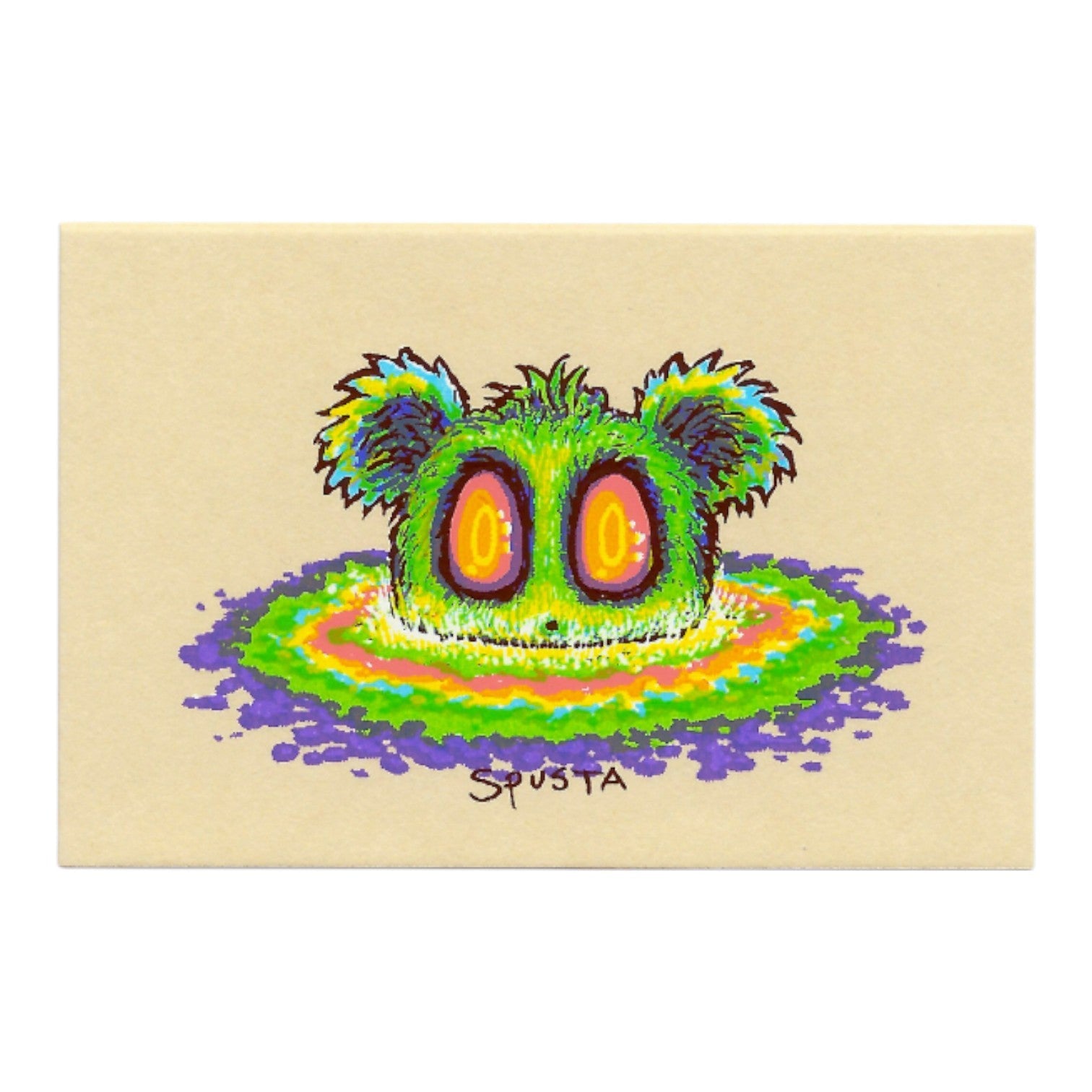 Marq Spusta "Popping Through" (Cream) Micro Print