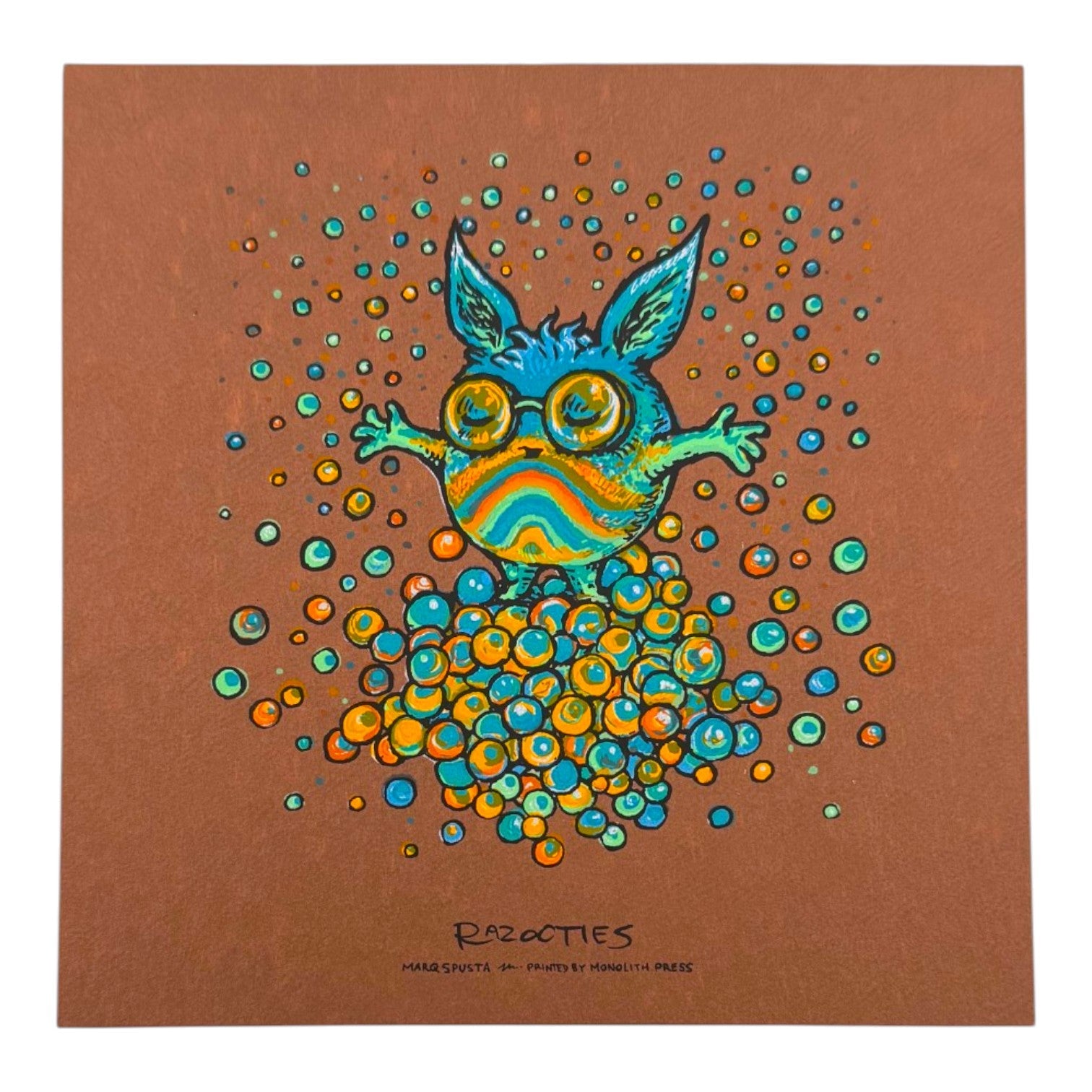 Marq Spusta "Razooties" (Antique Copper Shimmer) Mini Print