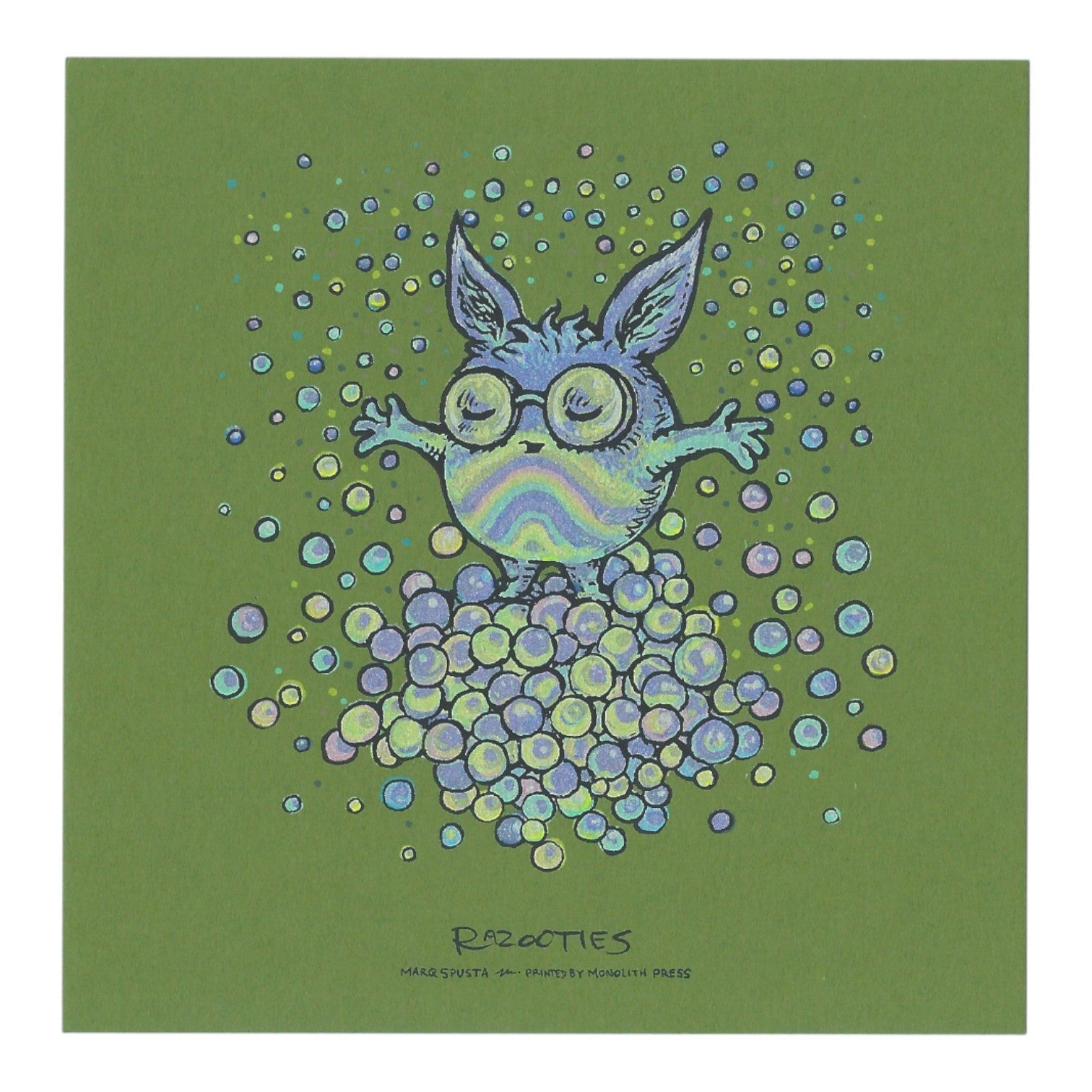 Marq Spusta "Razooties" (Green) Mini Print
