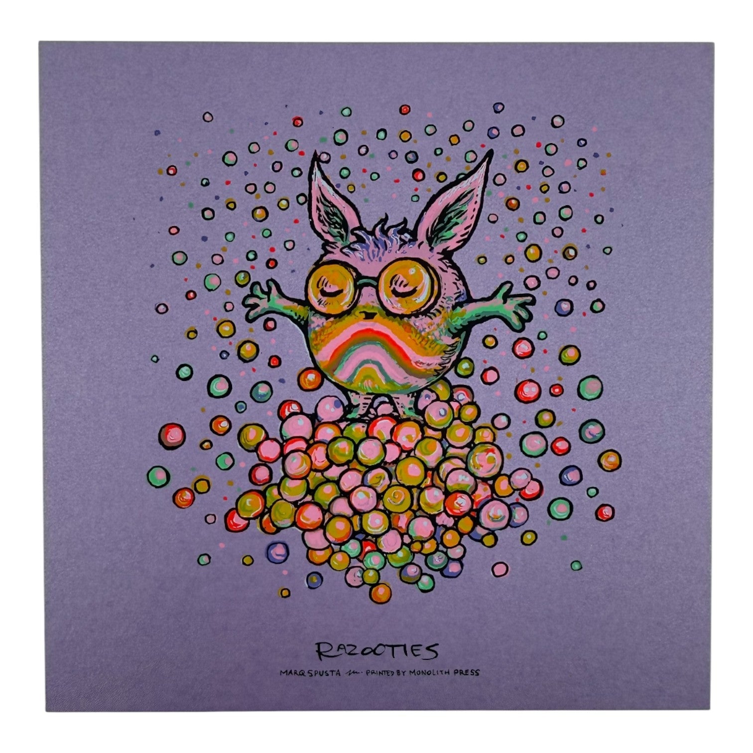 Marq Spusta "Razooties" (Purple Shimmer) Mini Print